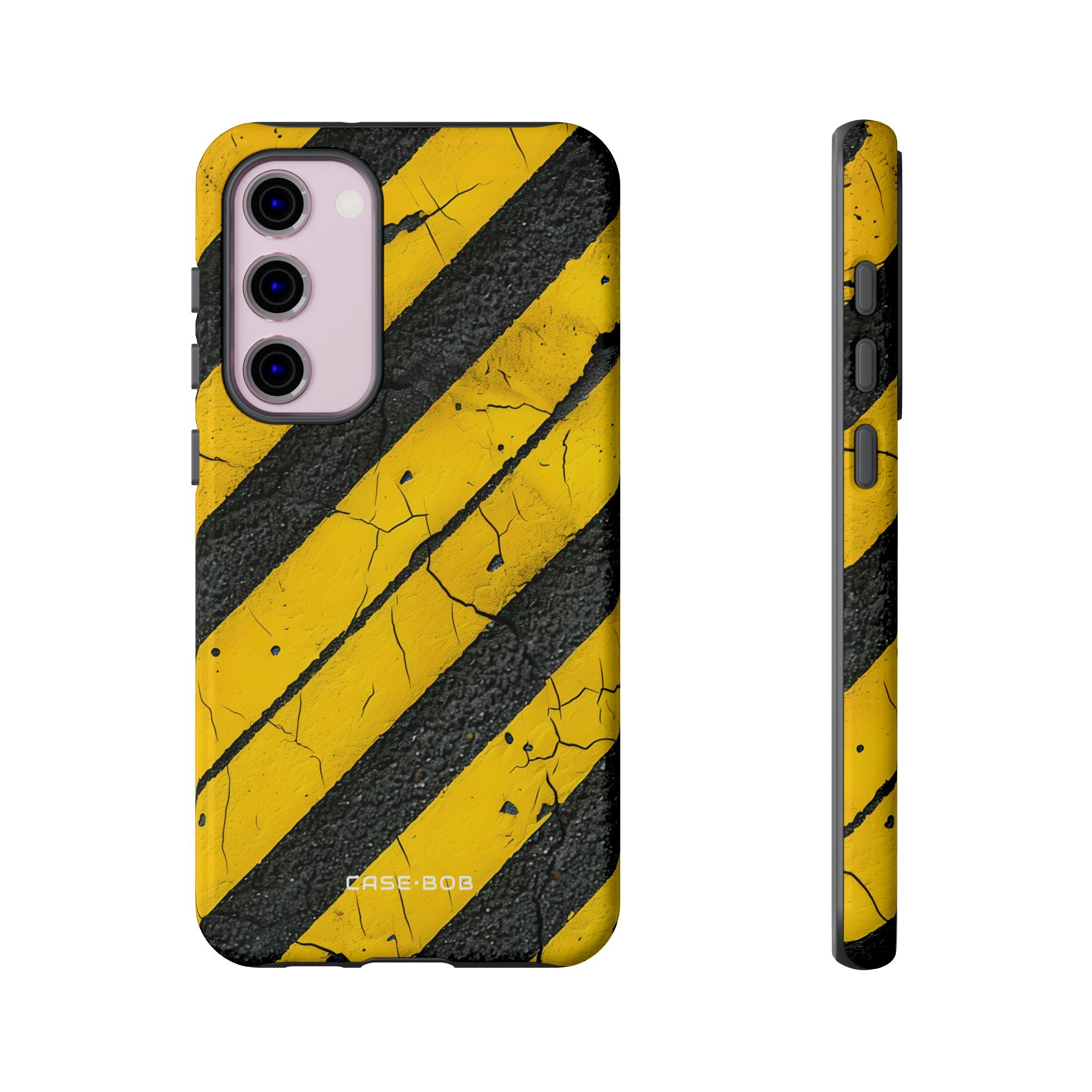 Yellow Stripe Distress Samsung S23 Plus Case - Tough