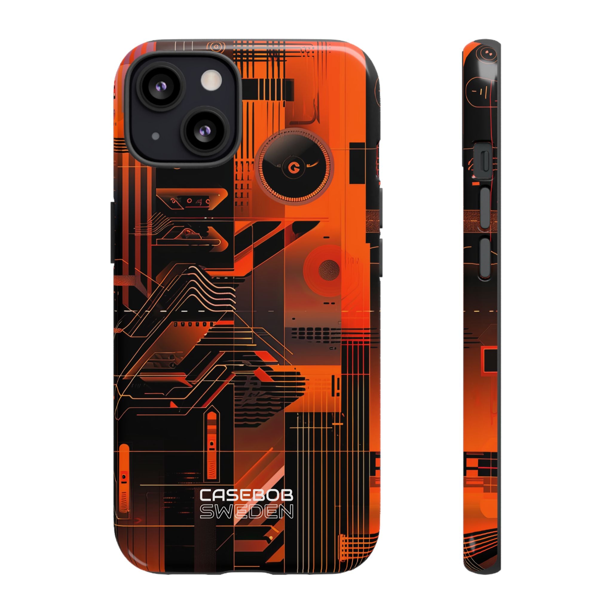Orange Circuit Dreams iPhone 13 - Tough