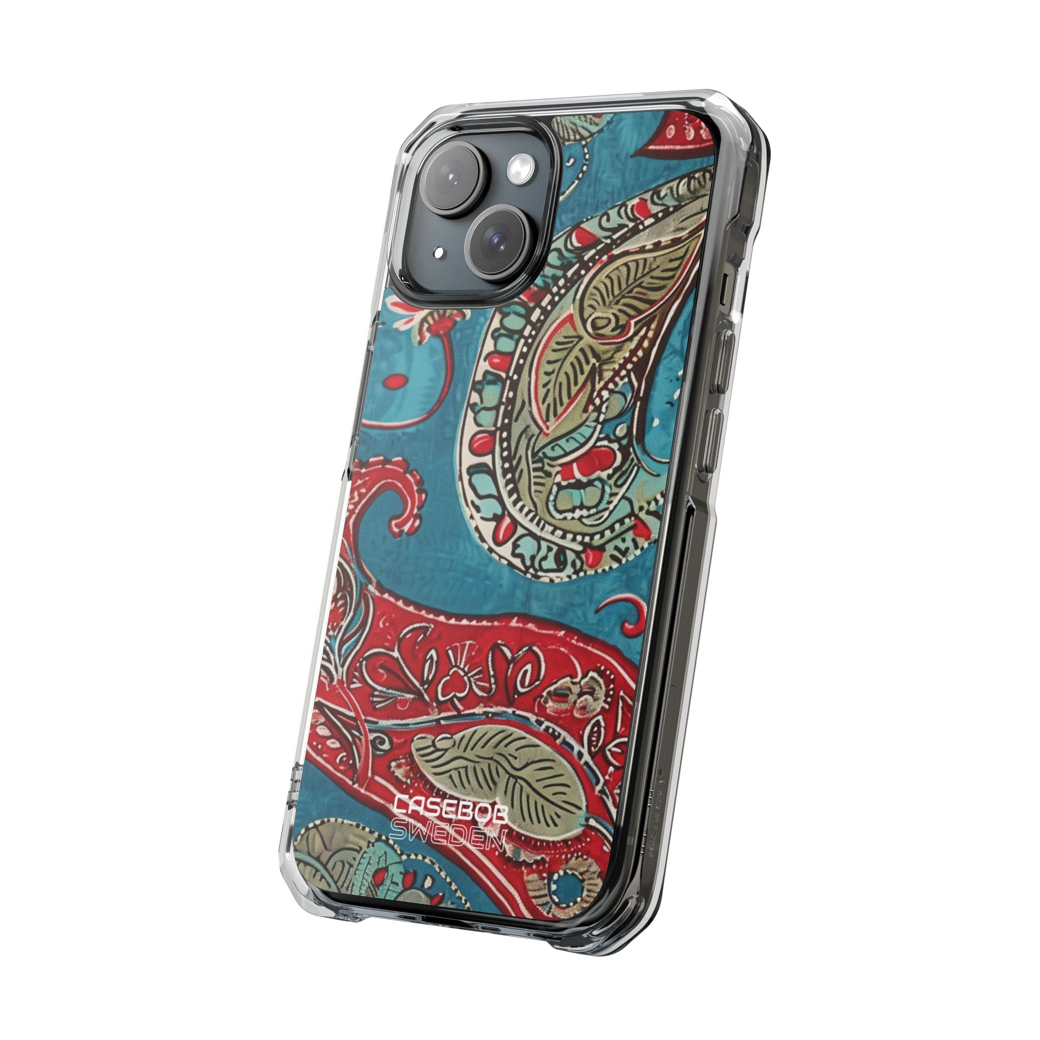 Paisley Floral Fusion iPhone 15 - Impact Clear+