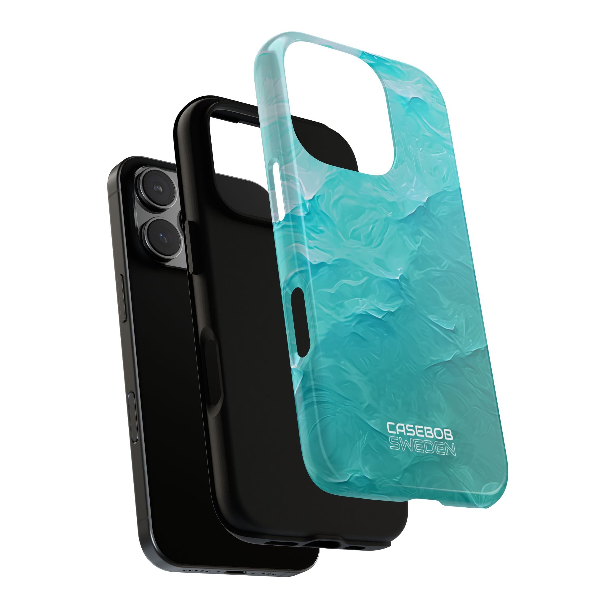 Soothing Aqua Currents iPhone 16 - Tough