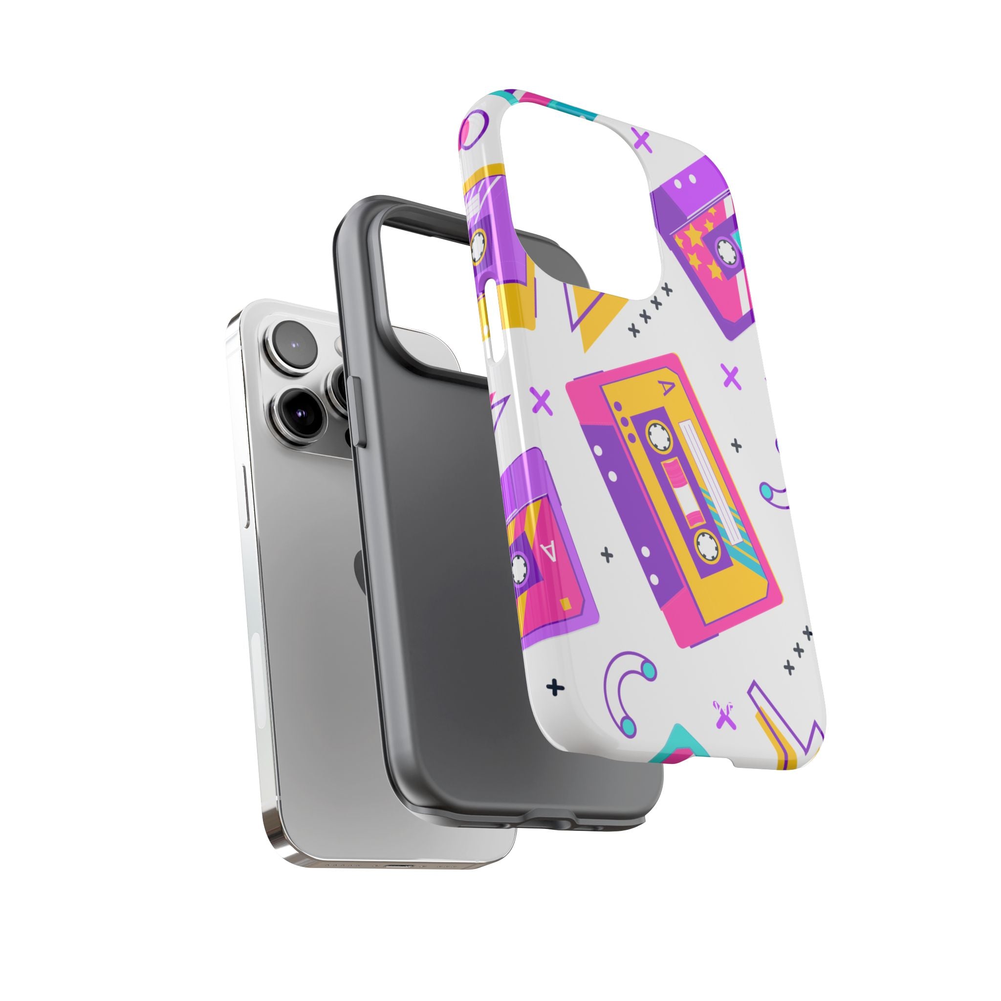 Retro Cassette Chaos - iPhone Case