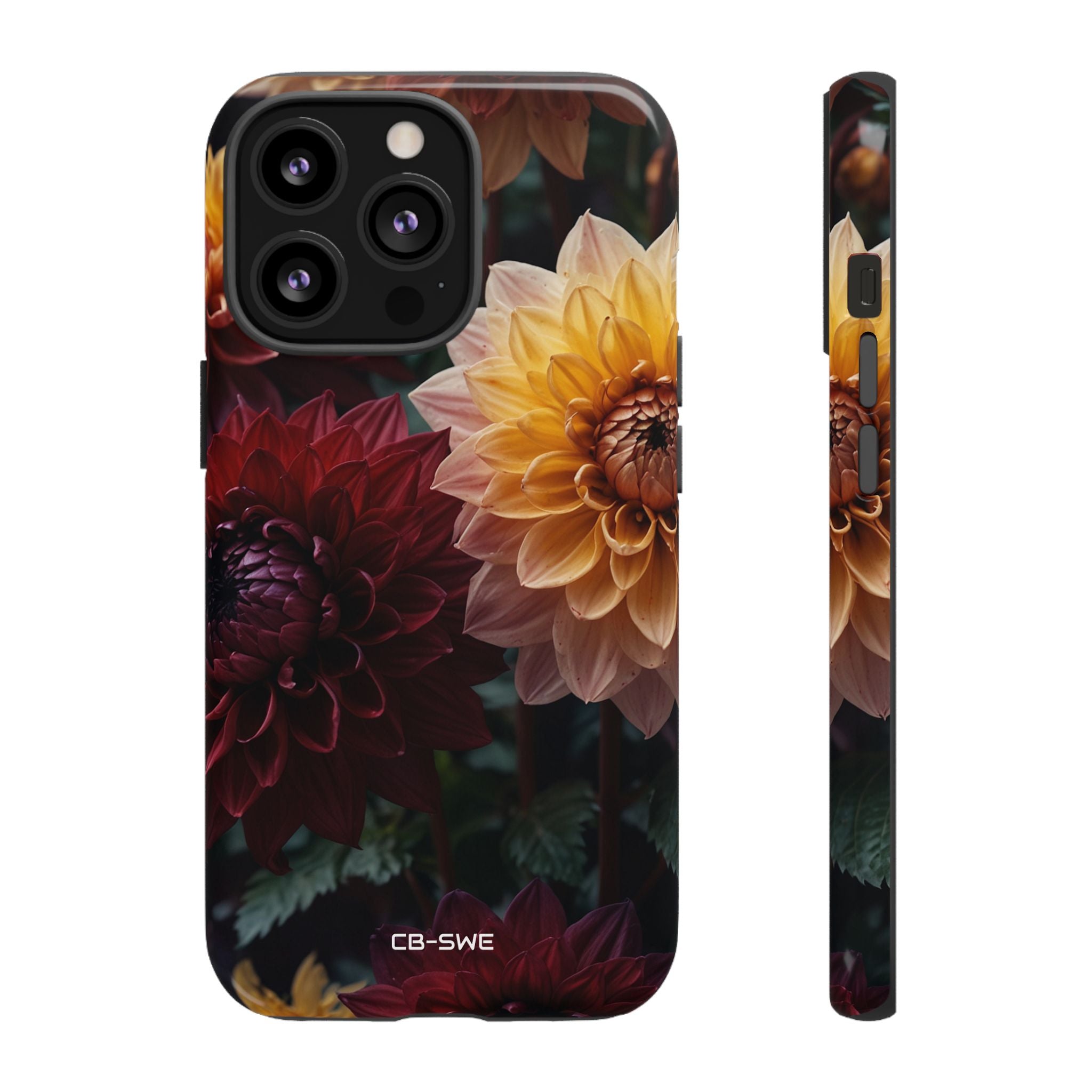 Dahlias Embrace Light - iPhone Case