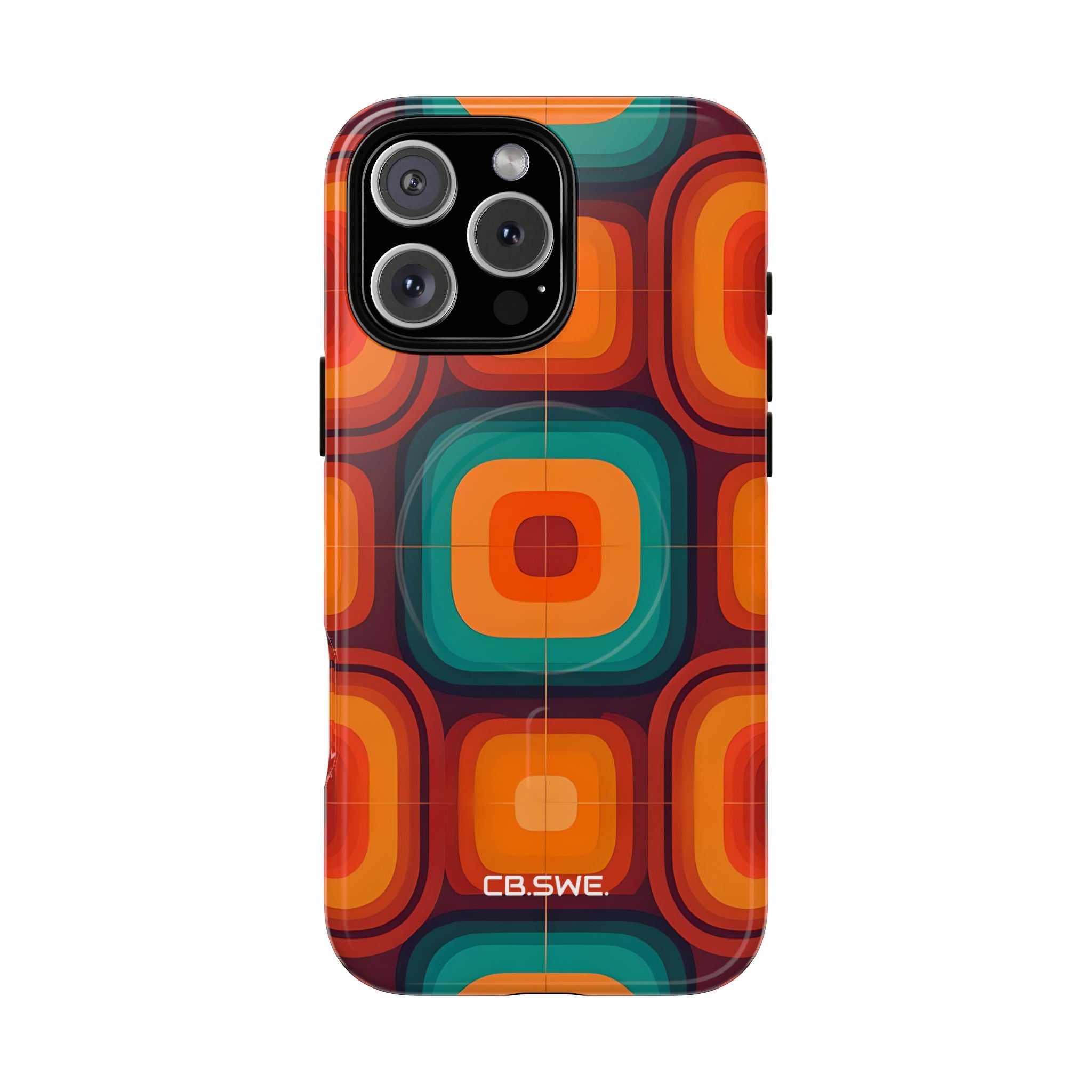 Retro 1970s Squares iPhone 16 - Tough+