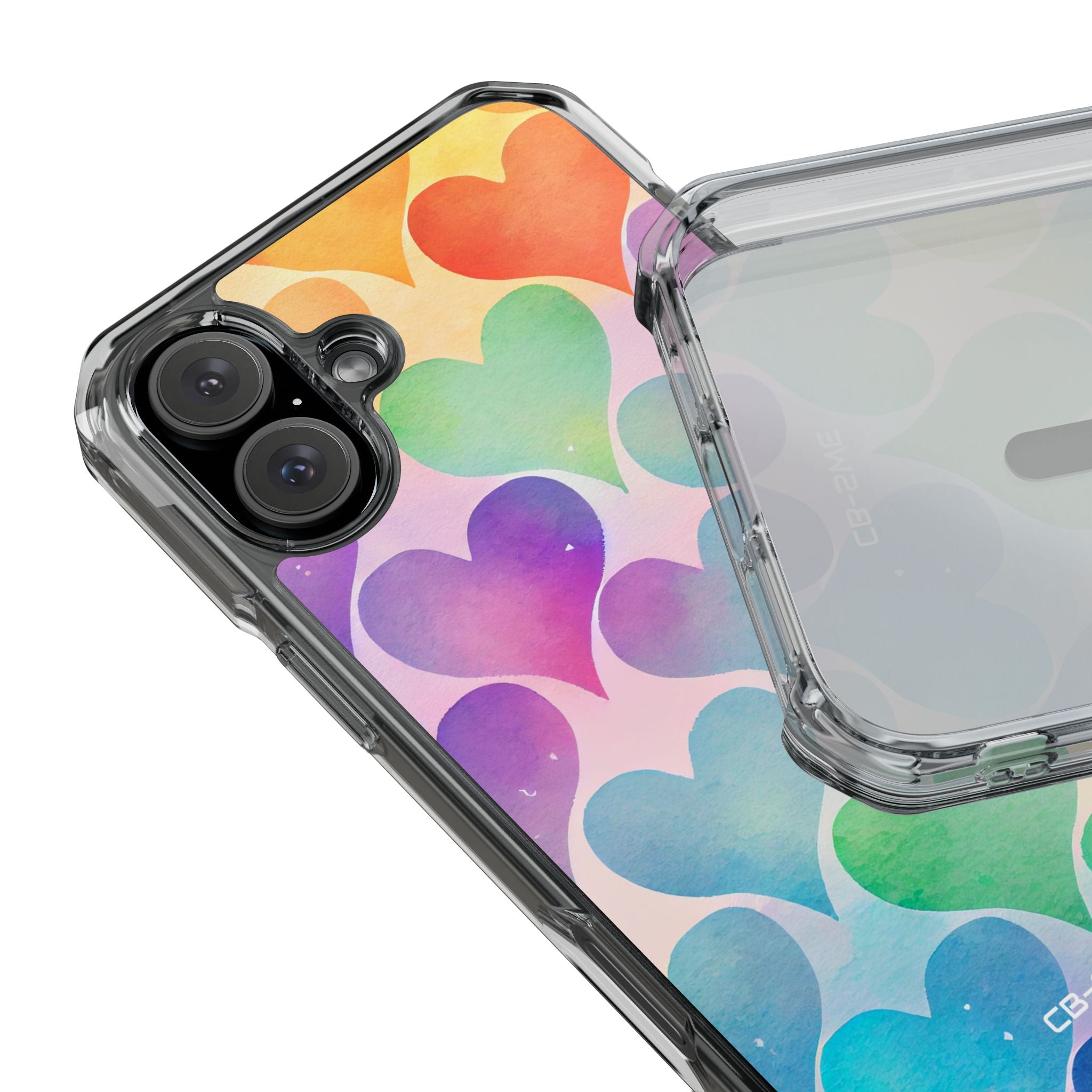 Watercolor Heart Symphony iPhone Case - Impact