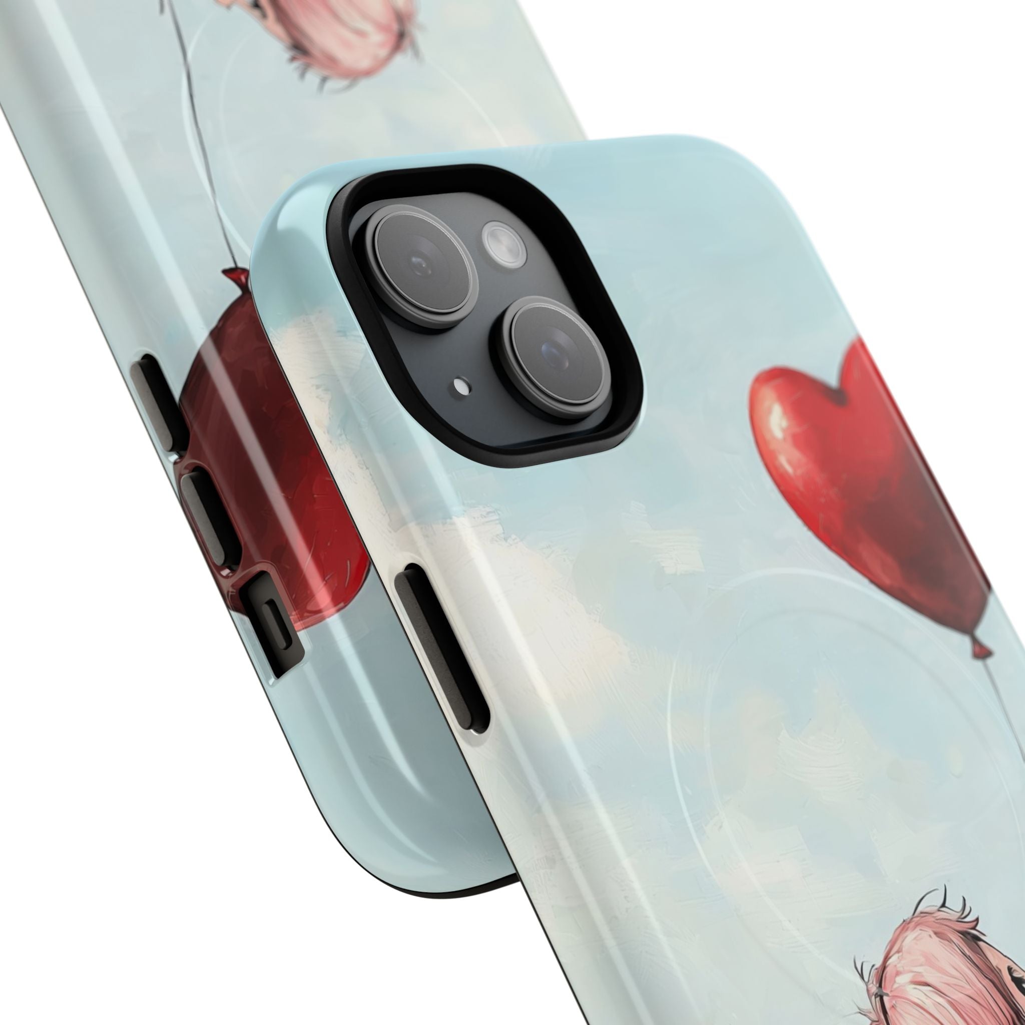 Heart Balloon Glow iPhone 15 Plus Case - Tough+