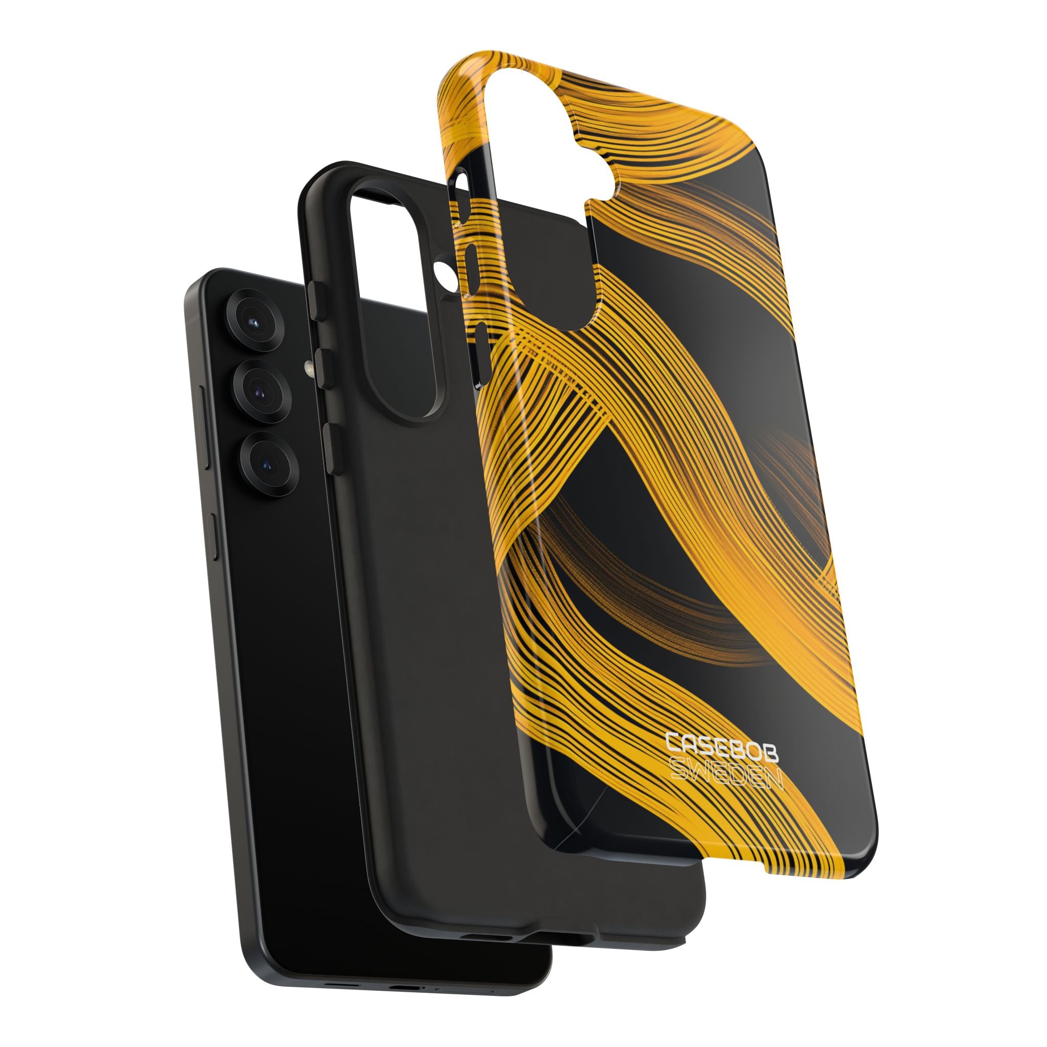 Gele Flow Lijnen Samsung S25 - Tough