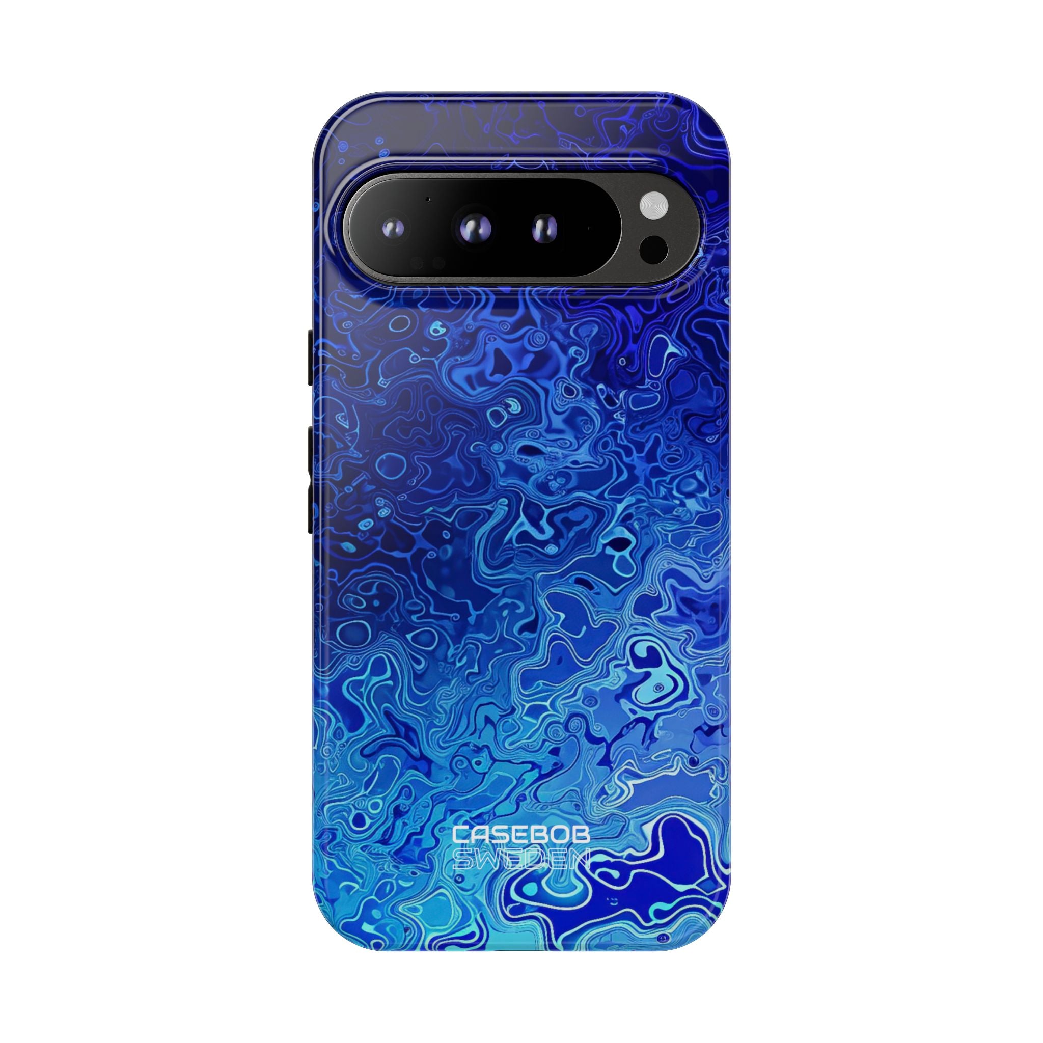 Swirling Blue Currents Google Pixel 9 - Tough