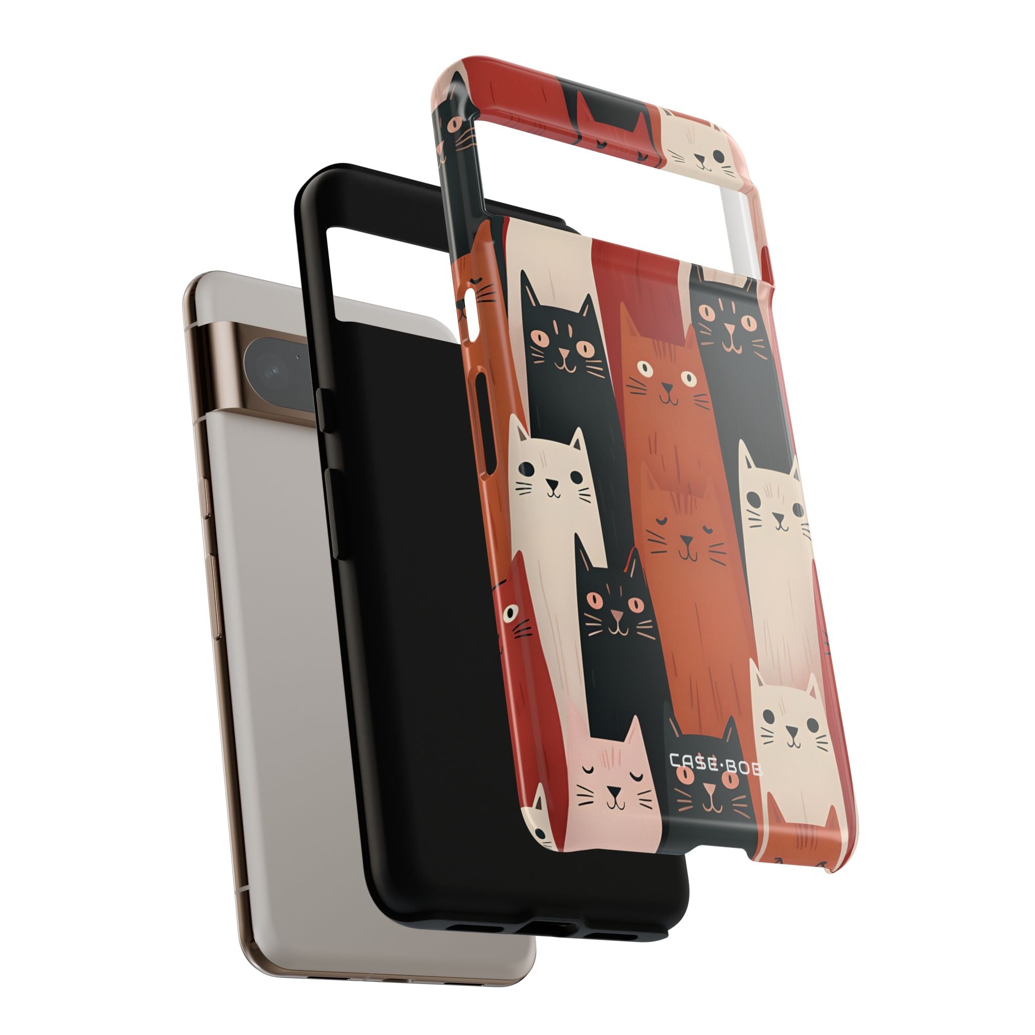 Elongated Cats Black Google Pixel 8 Pro Case - Tough