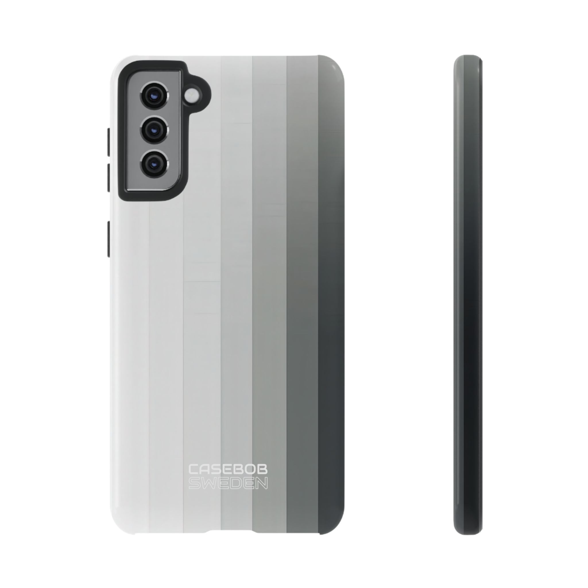 Rayas en degradado plateado Samsung S21 - Tough