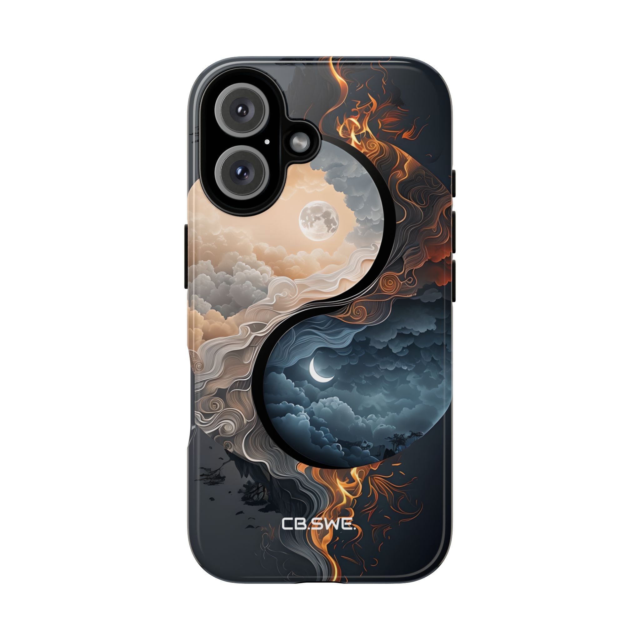 Surreal Day and Night Yin Yang Symbol Artwork Phone Cover iPhone 16 - Tough