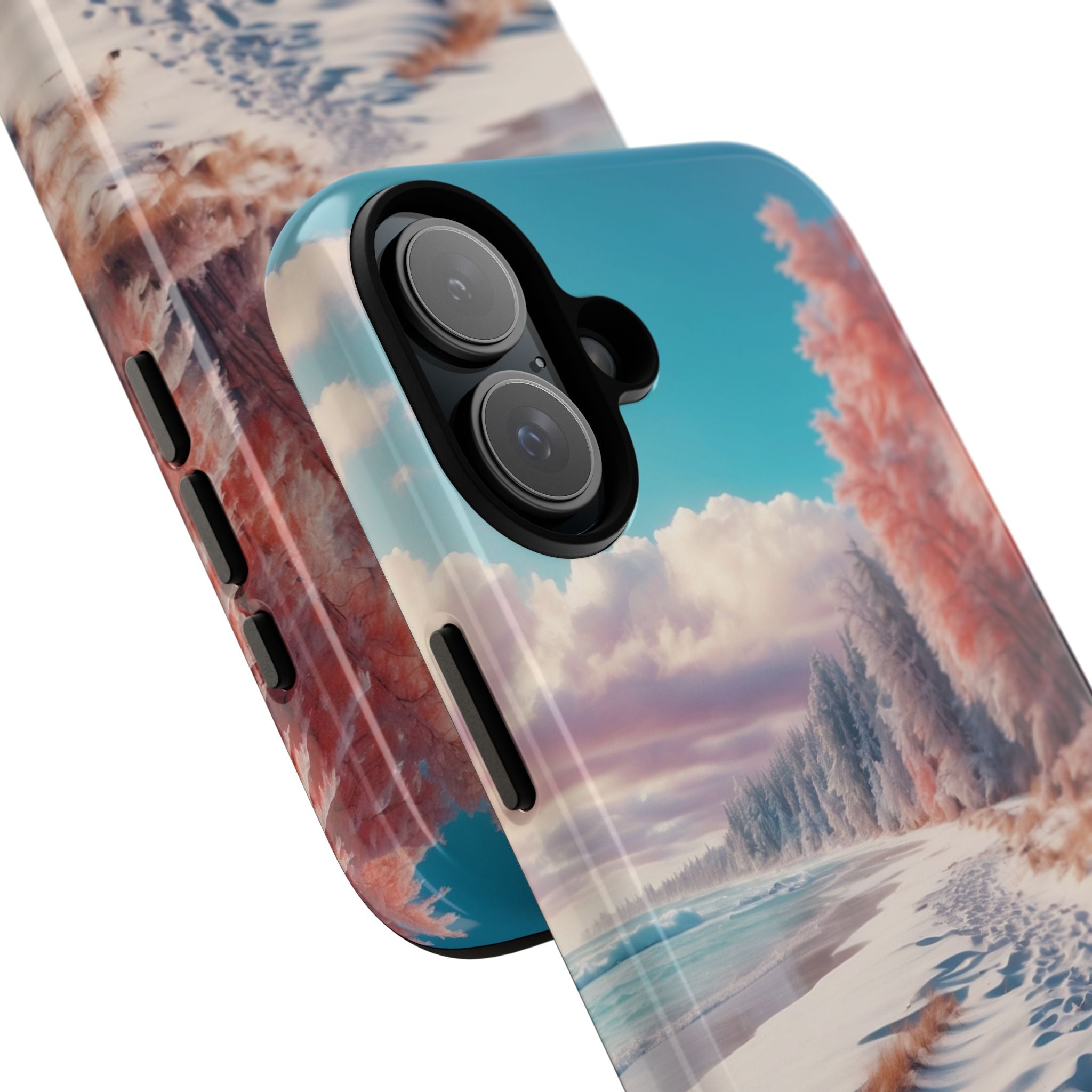 Snowy Footprints iPhone 16 Plus Case - Tough