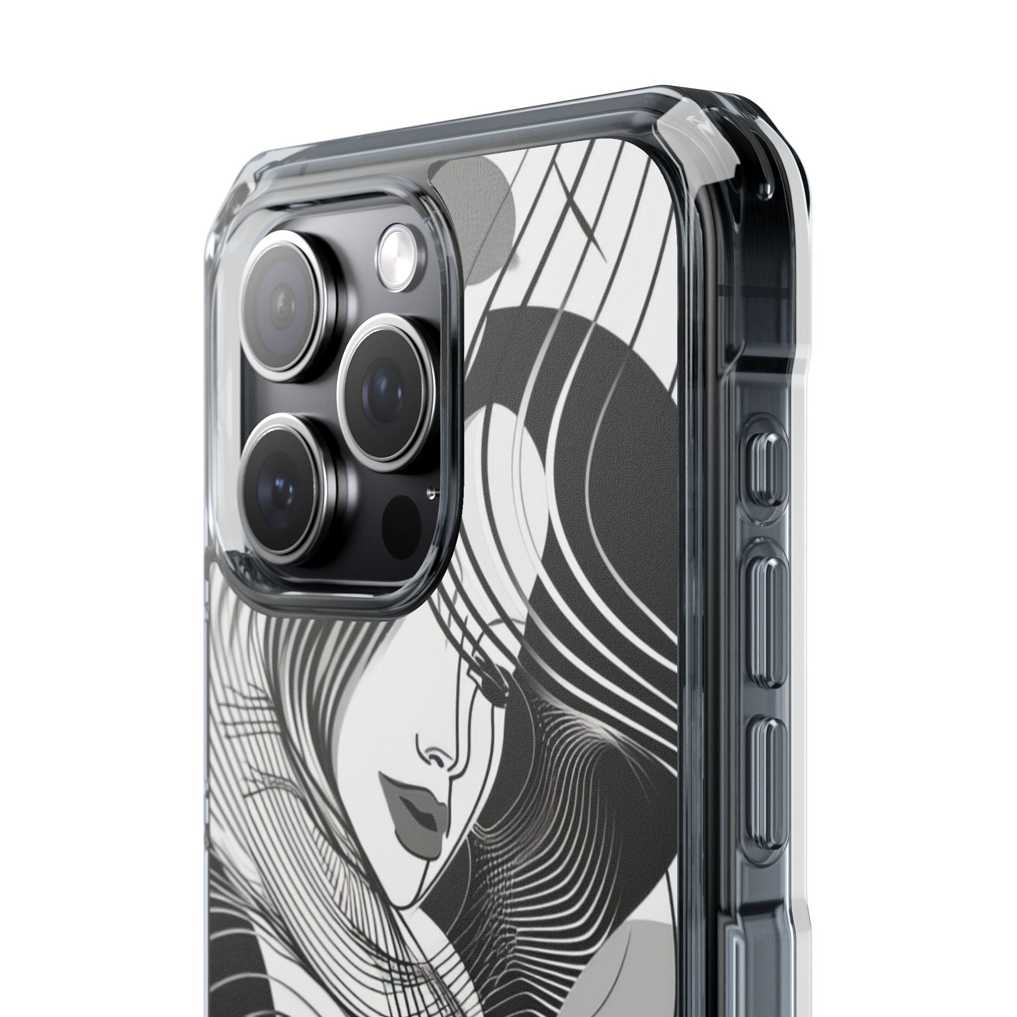 Orange Wave Motion iPhone 15 - Impact Clear+