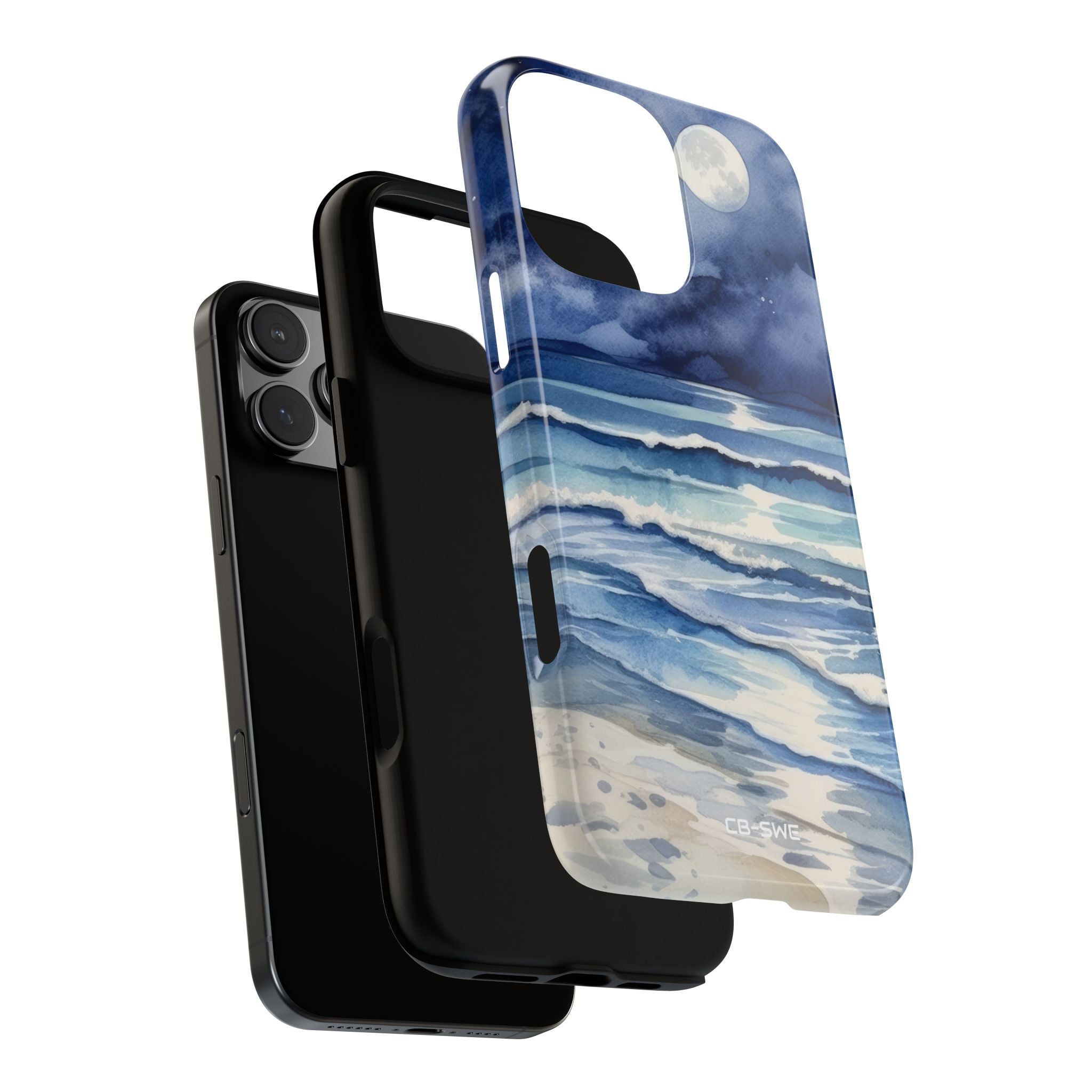 Moonlight Reflects Waves - iPhone Case