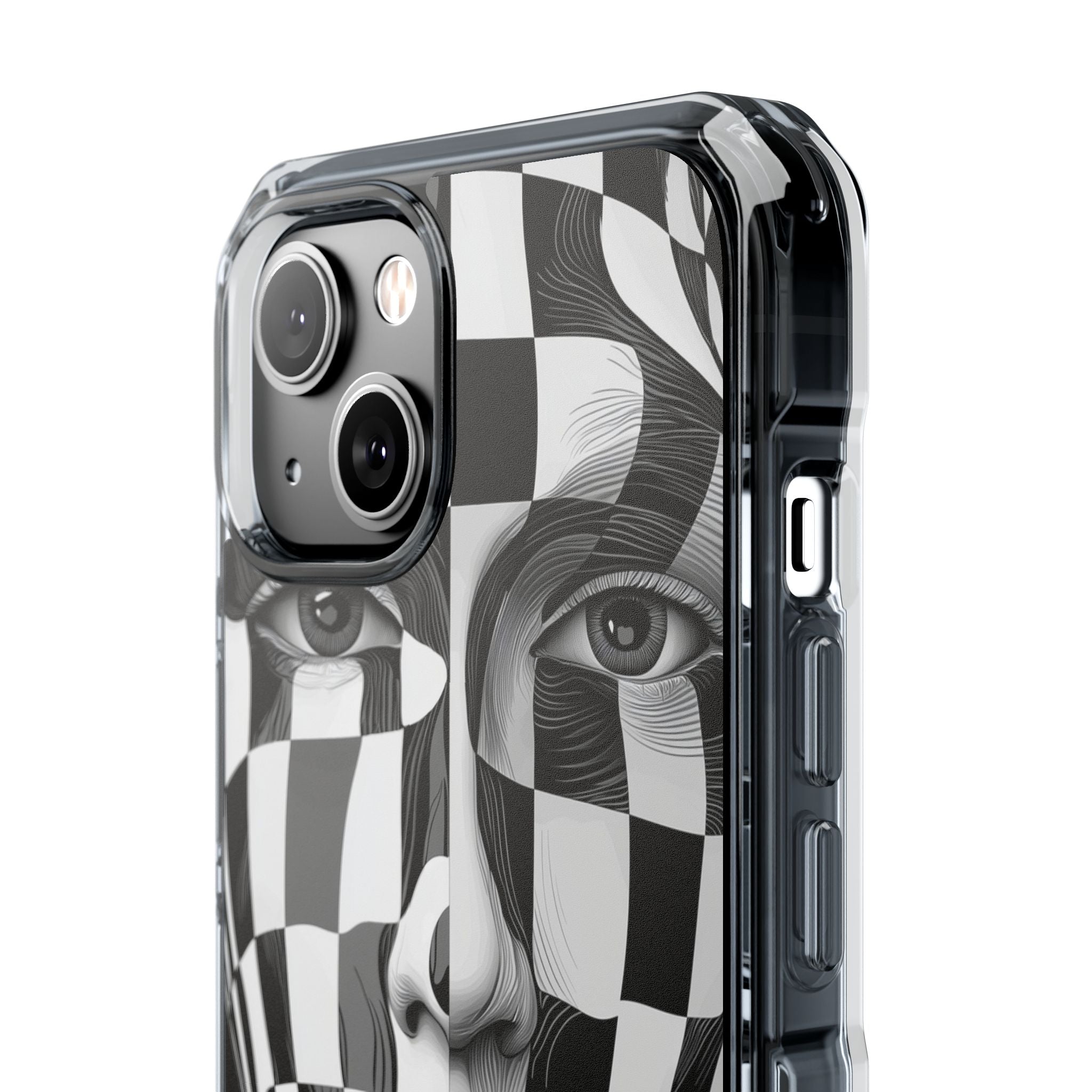 Checkered Face iPhone 14 Case - Impact