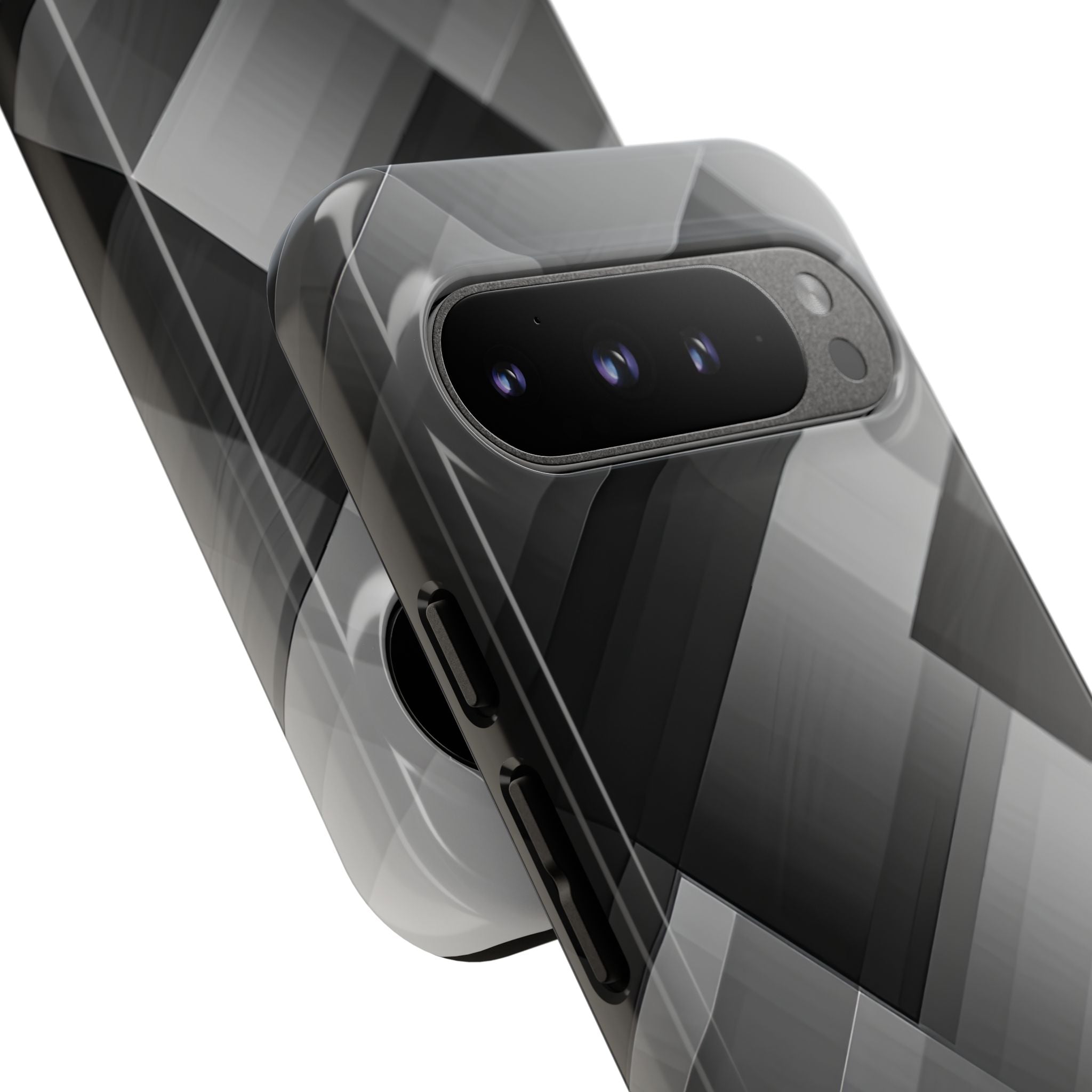 Grayscale Geometric Layers Google Pixel 9 - Tough