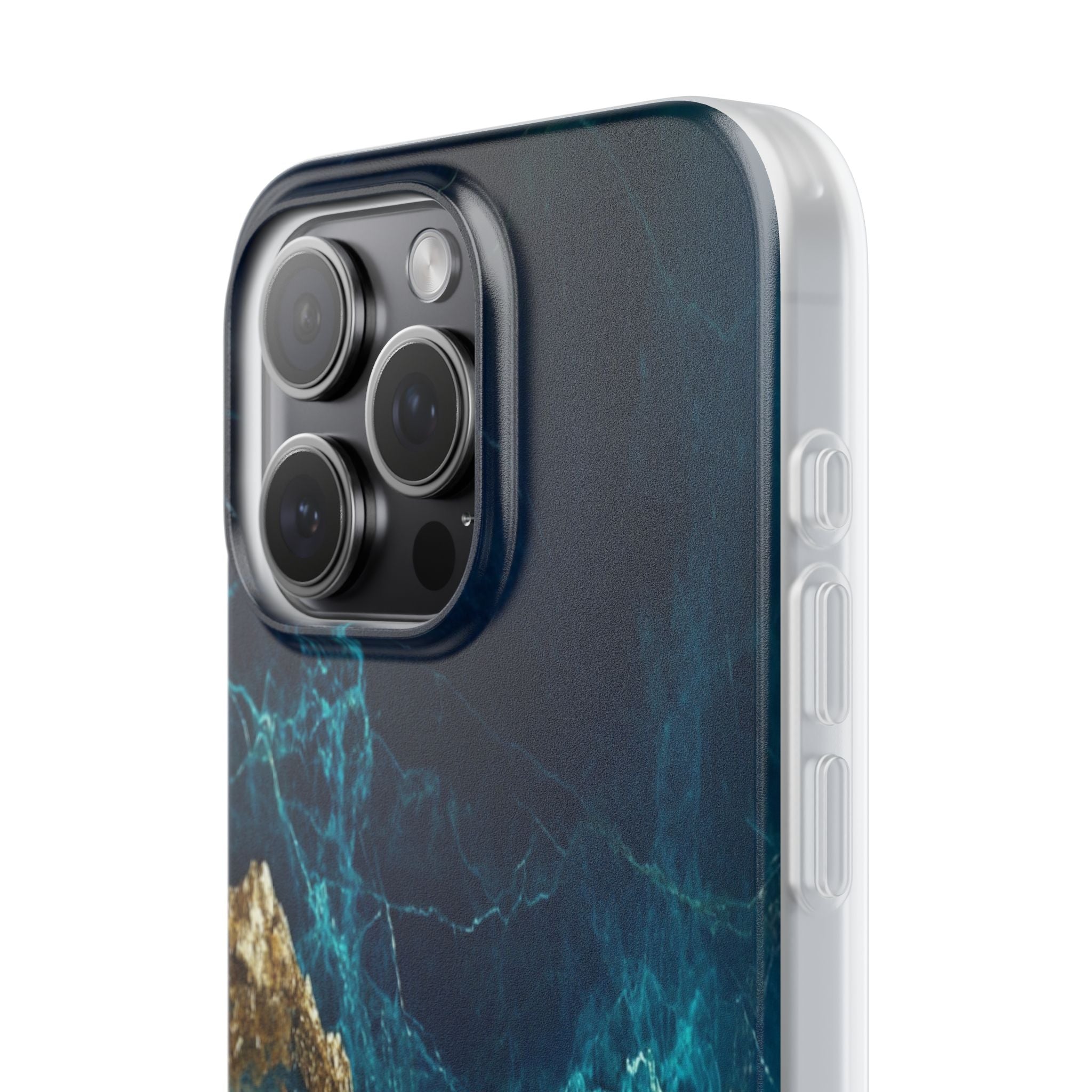 Jagged Gold Split iPhone 15 Pro Max Case - Soft