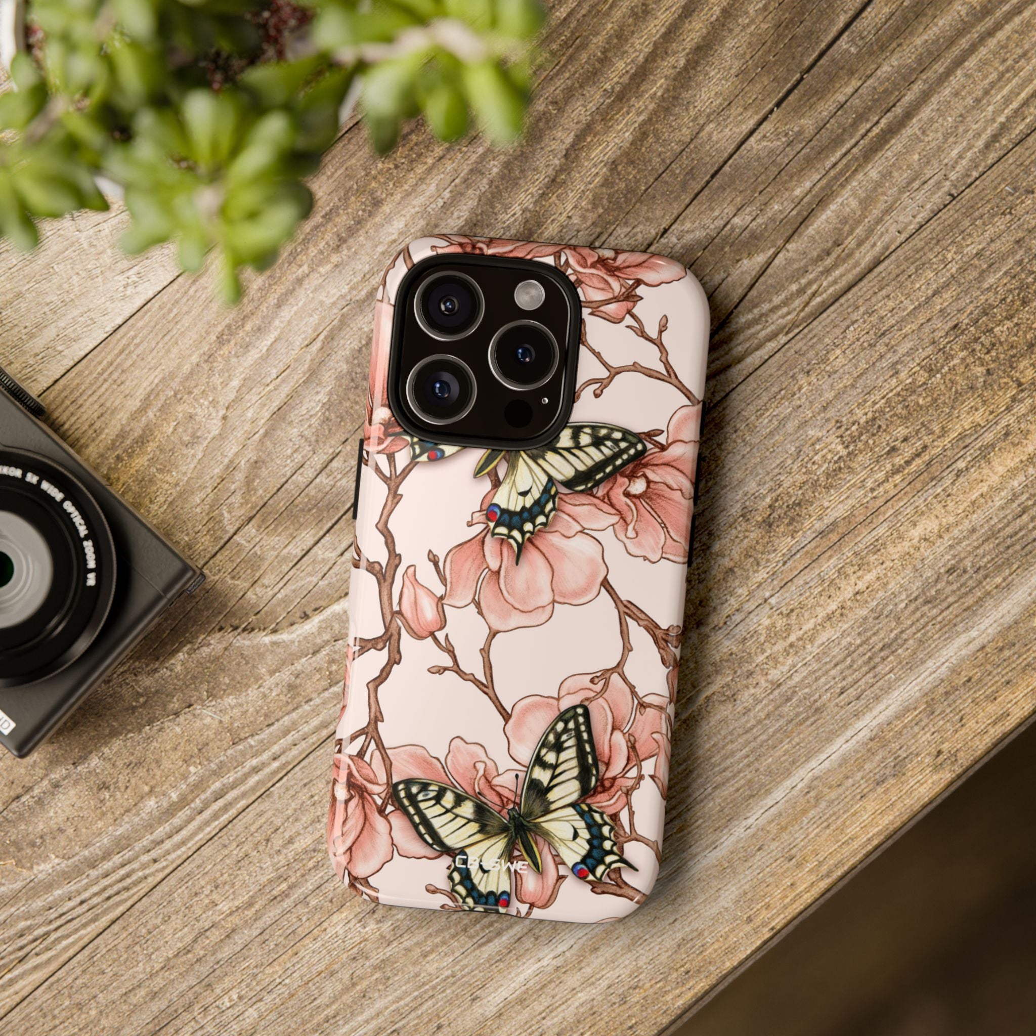 Butterflies and Magnolias Harmony - iPhone Case