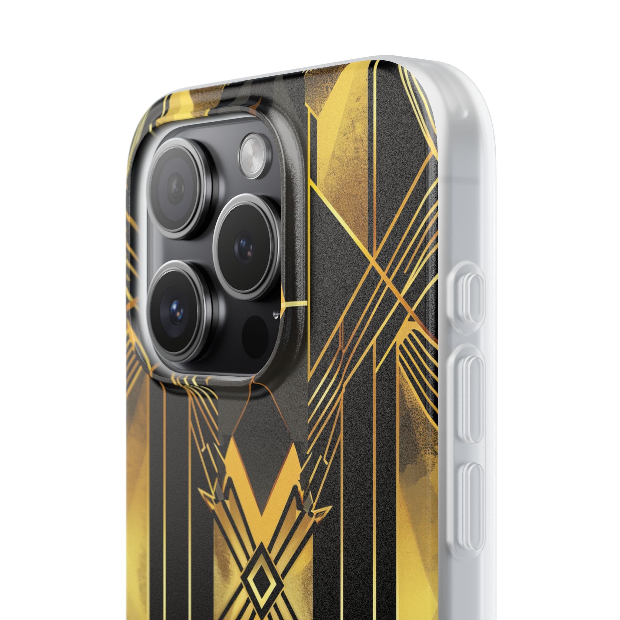 Golden Diamond Radiance iPhone 15 Pro Case - Soft