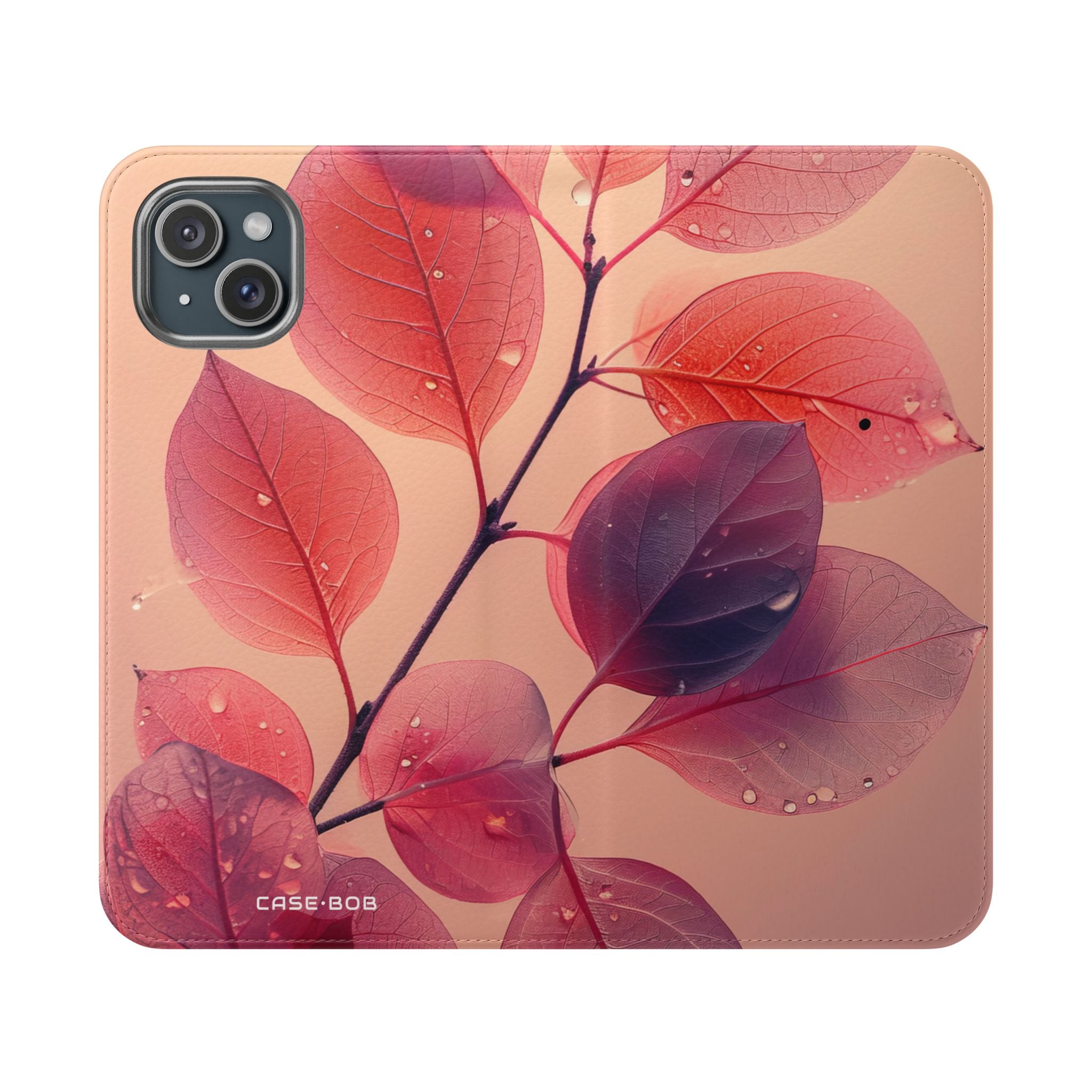 Häivytetyt lehdet - iPhone 15 Plus -kotelo - lompakko