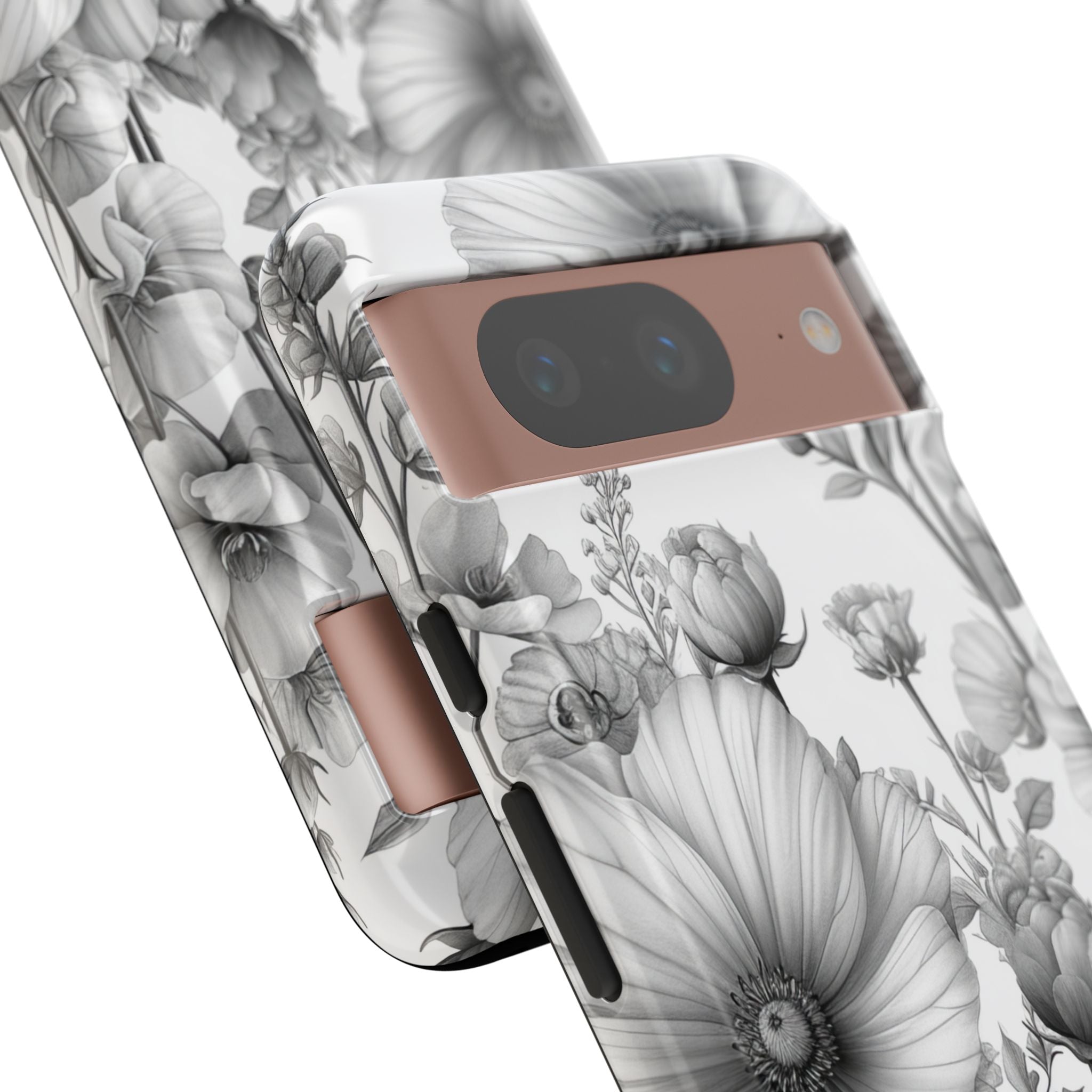Vintage Floral Etching Google Pixel 8 - Tough