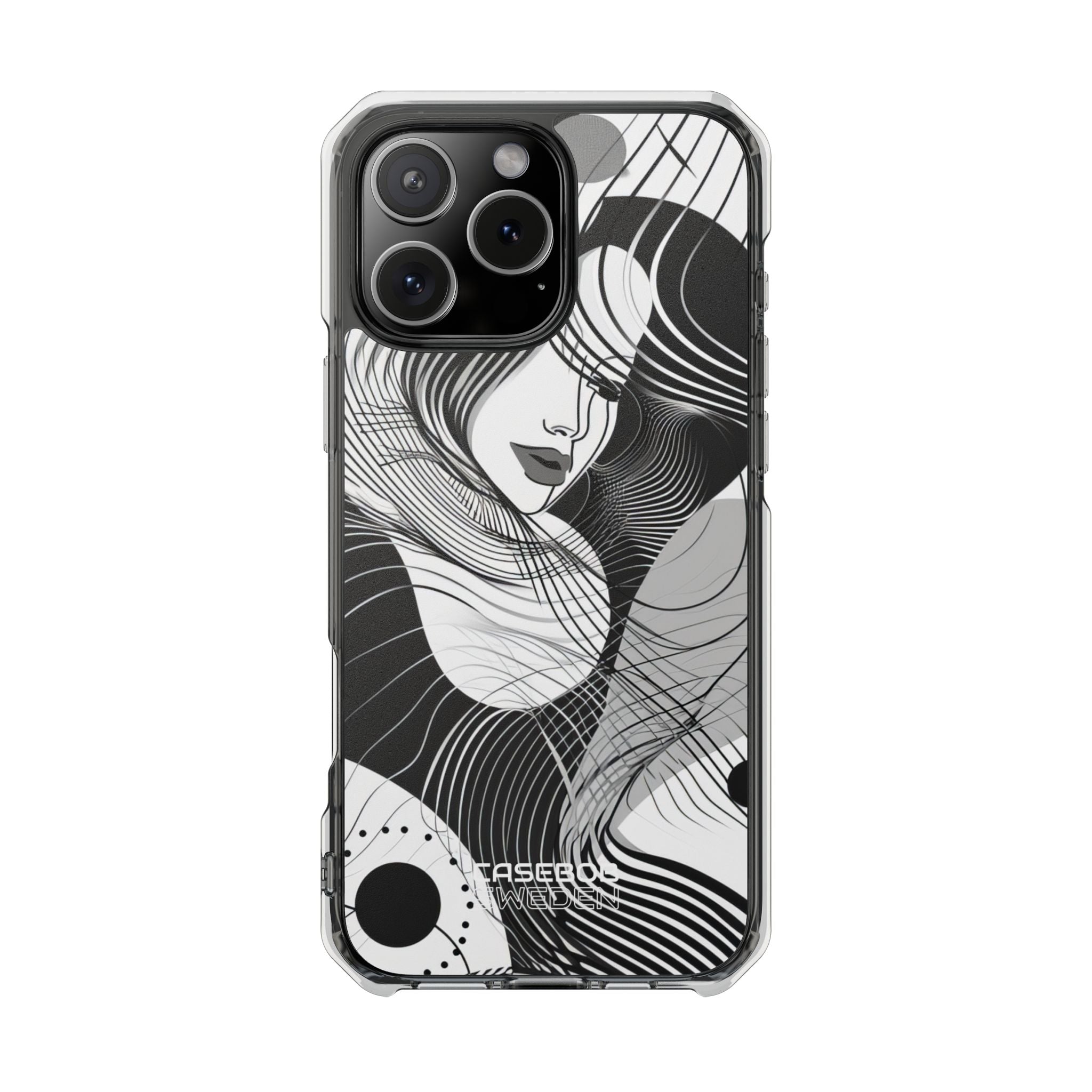 Orange Wave Motion iPhone 16 - Impact Clear+