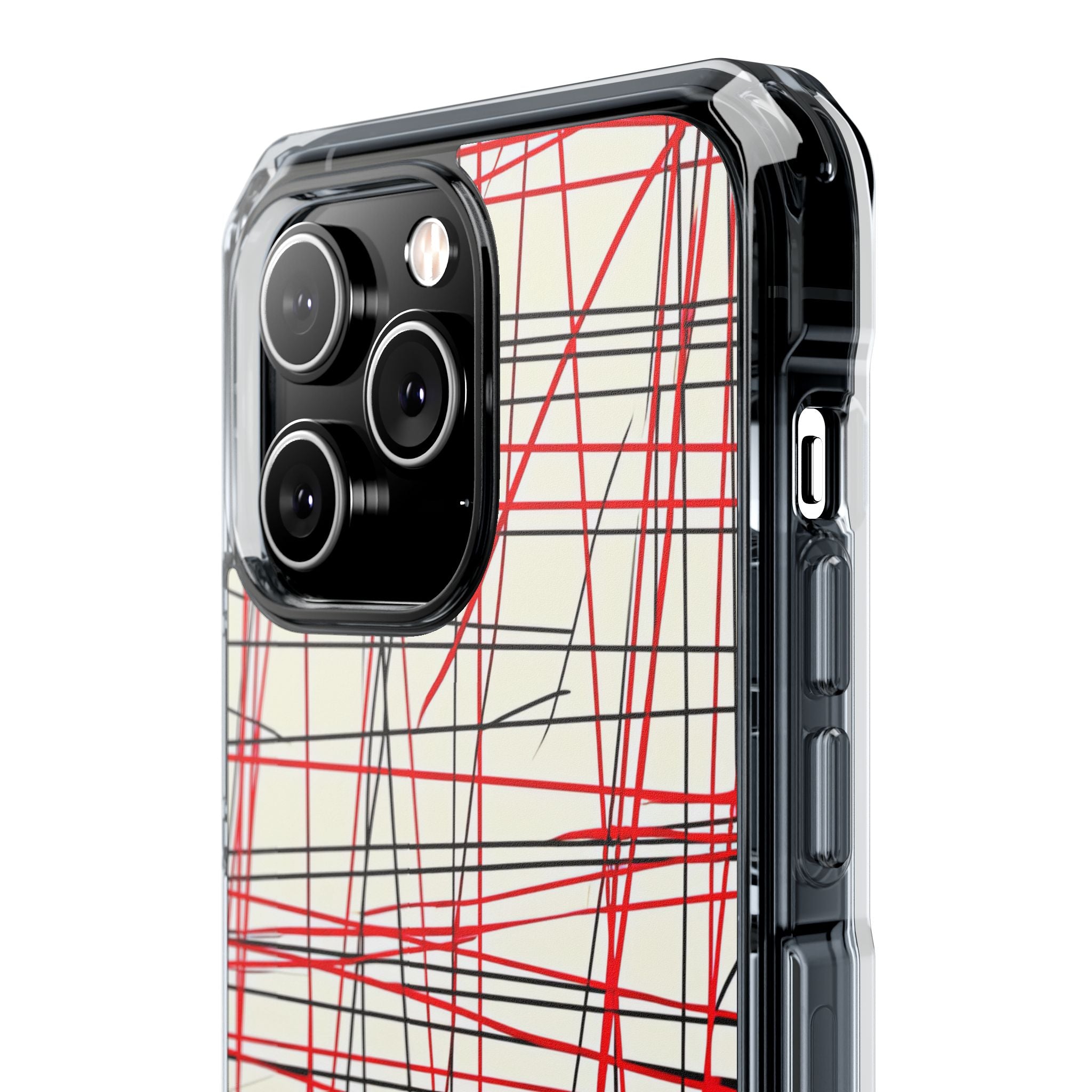 Crimson Wire Tangle iPhone 14 - Impact Clear+