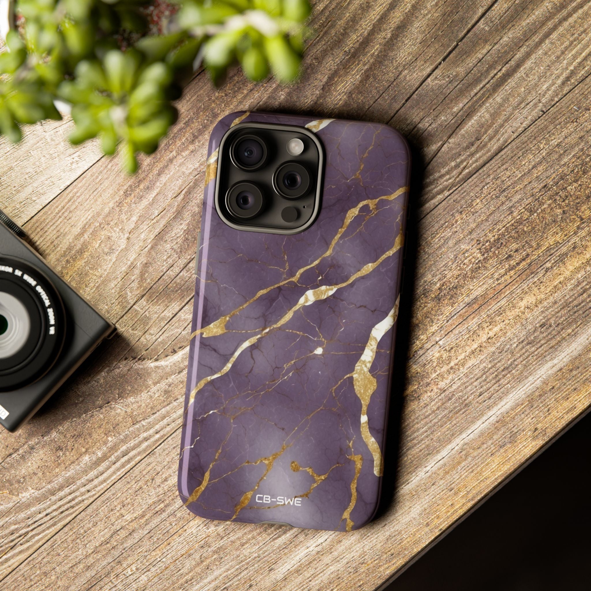 Golden Veins Flowing - iPhone Case