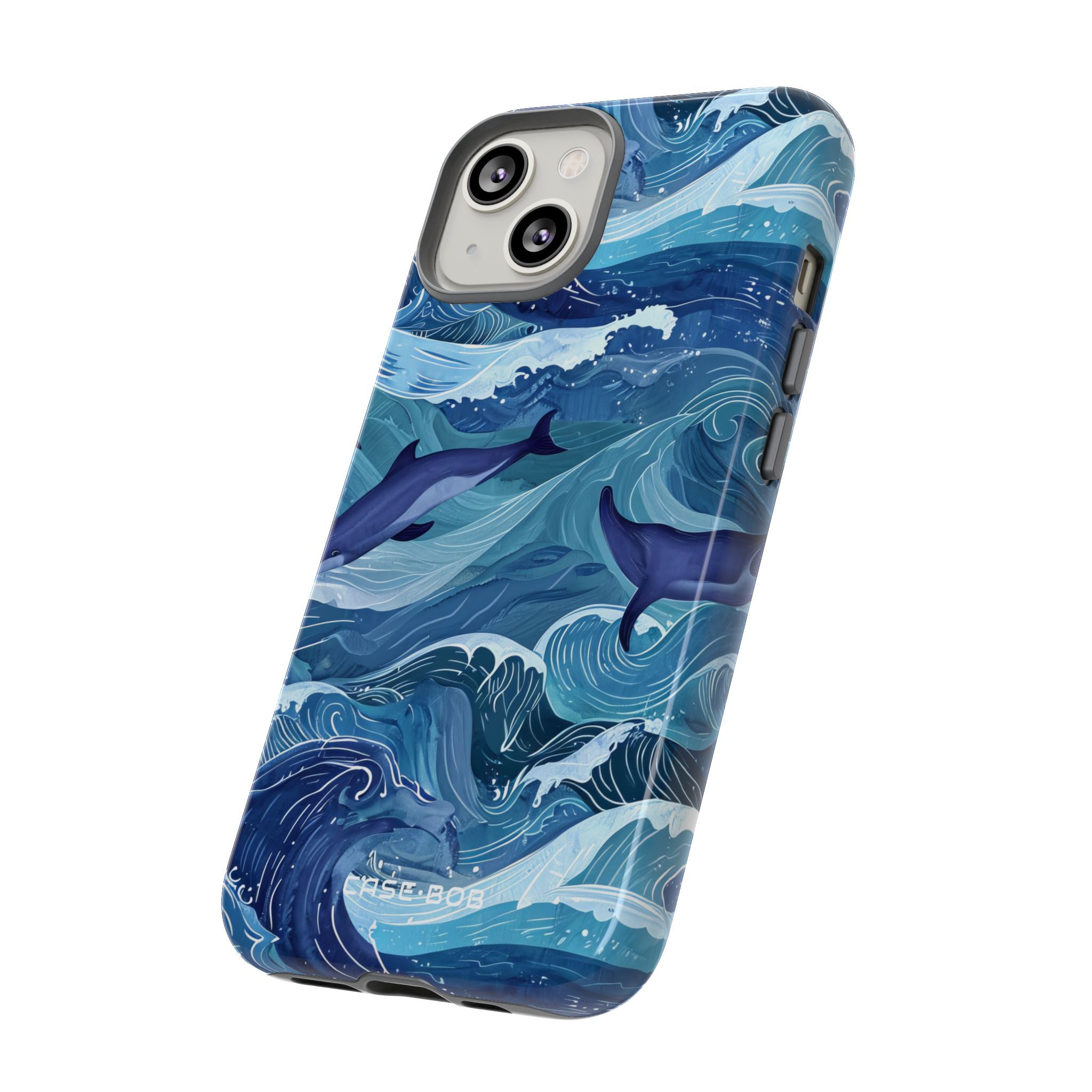 Dolphin Waves iPhone 14 Case - Tough