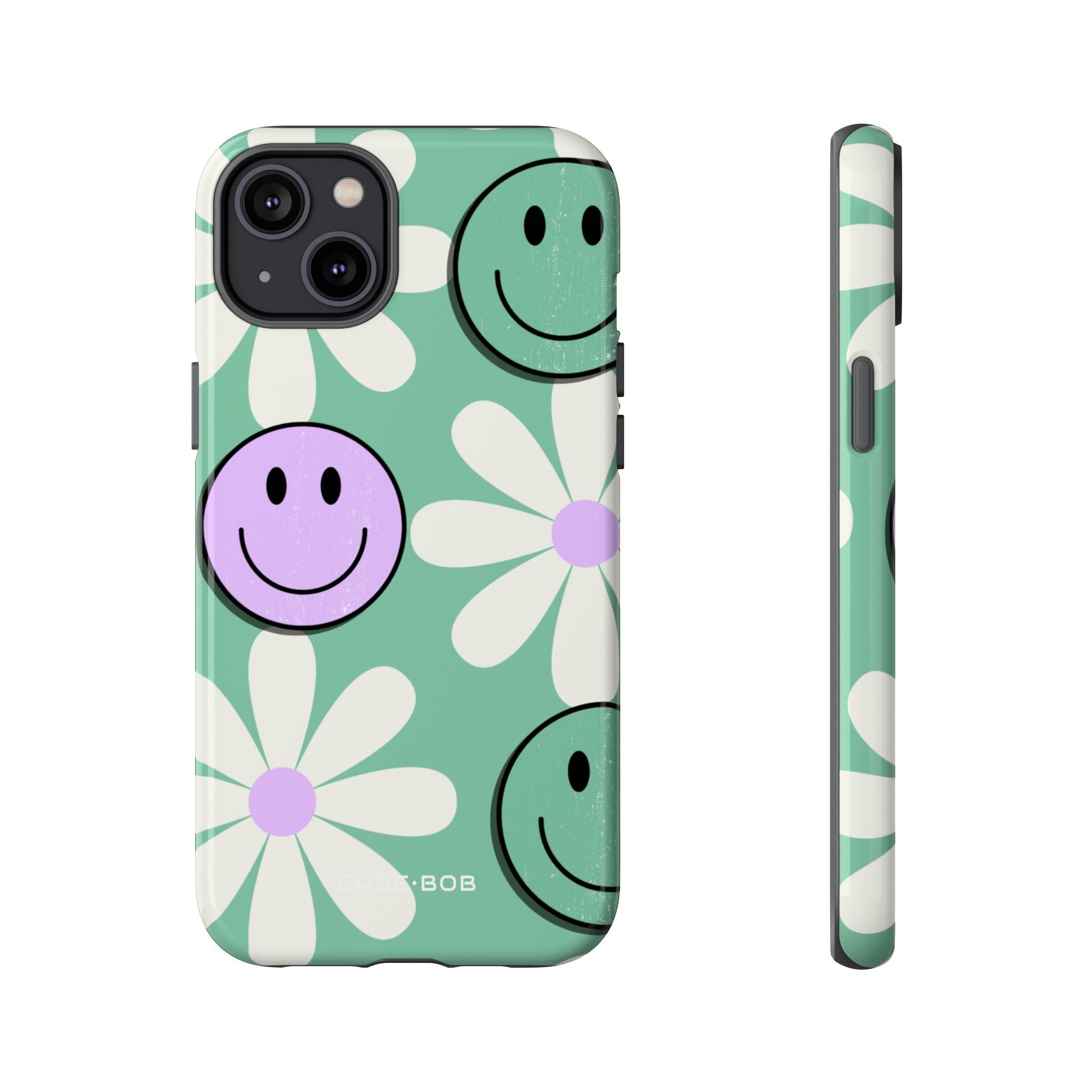 Smiley Daisy Glow iPhone 14 Plus Case - Tough