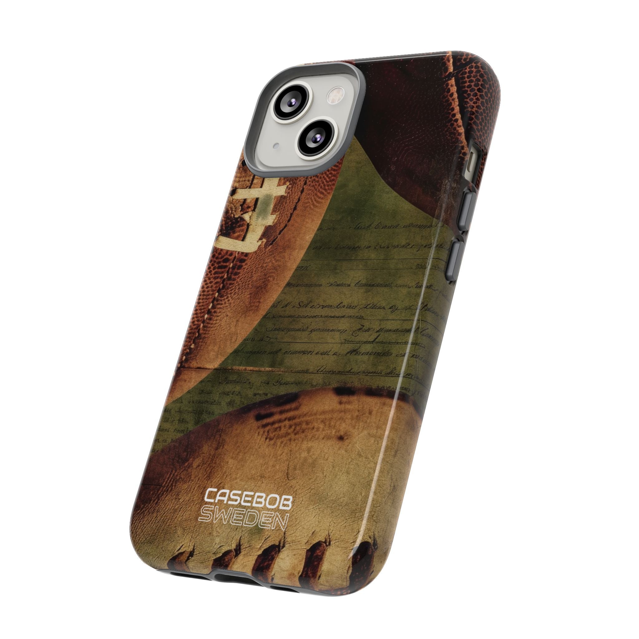 Vintage fodboldteksturer iPhone 14 - Tough