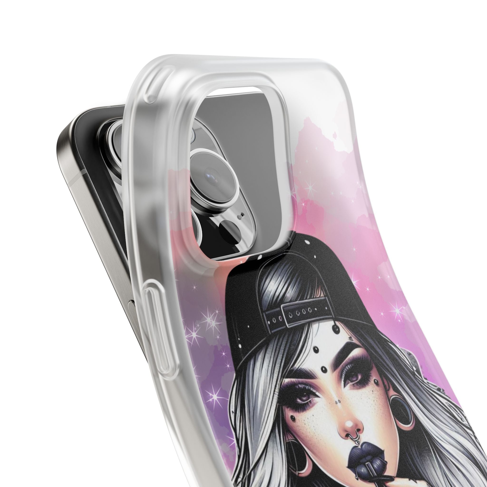 Silver Sip Nebula iPhone 16 Pro Max Case - Soft