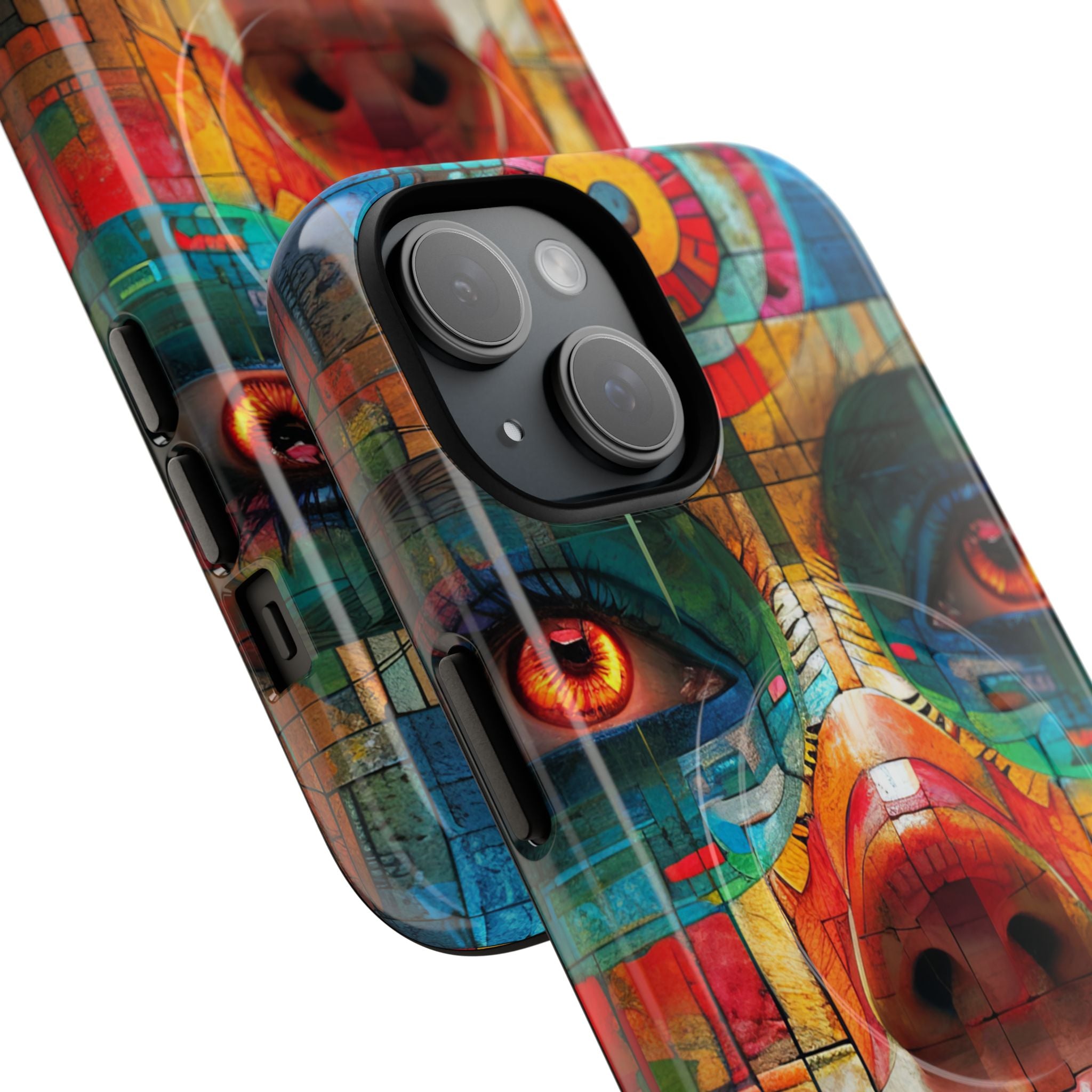Ritratto Fiamma Geometrica iPhone 15 - Tough+