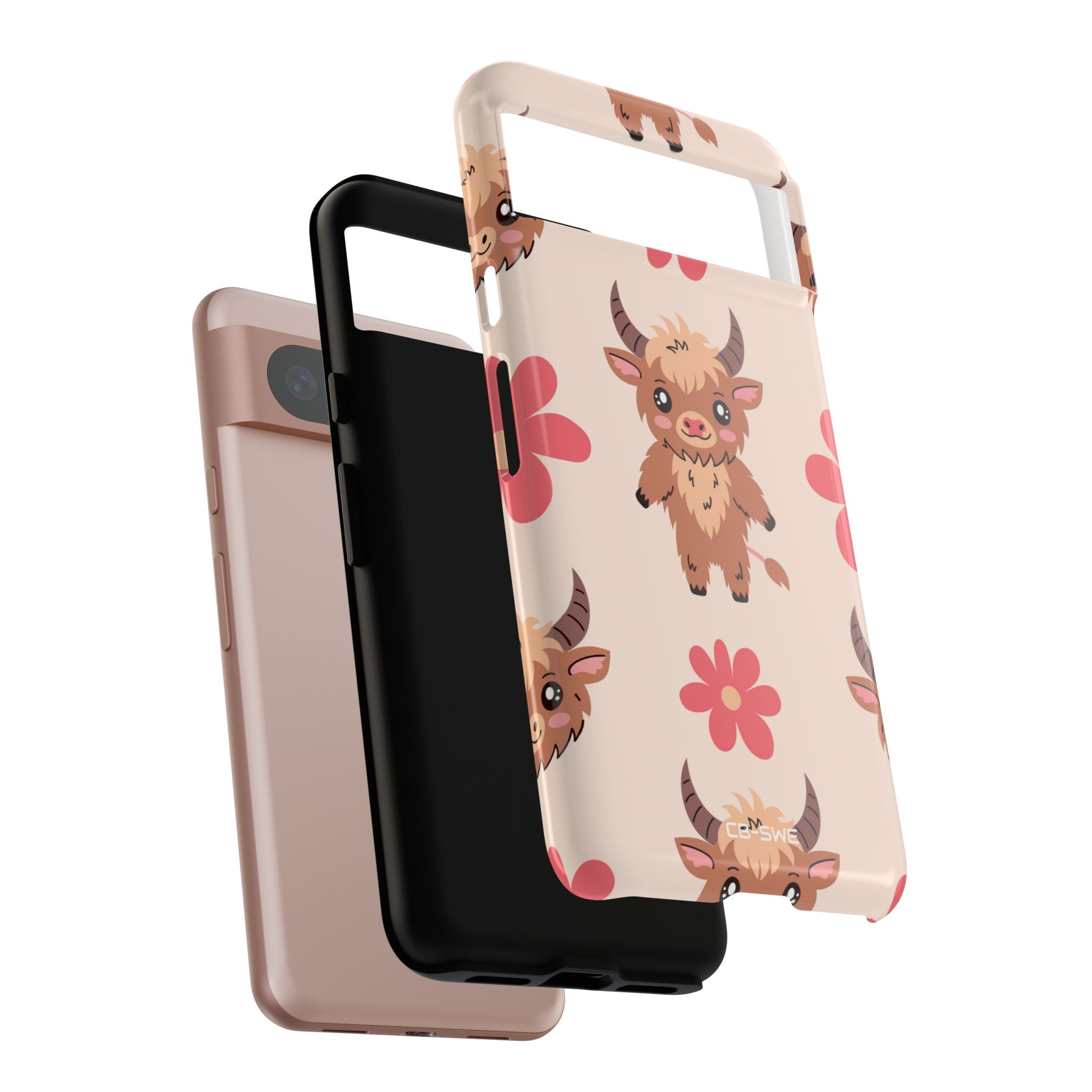 Cute Cattle & Flowers - Google Pixel Case