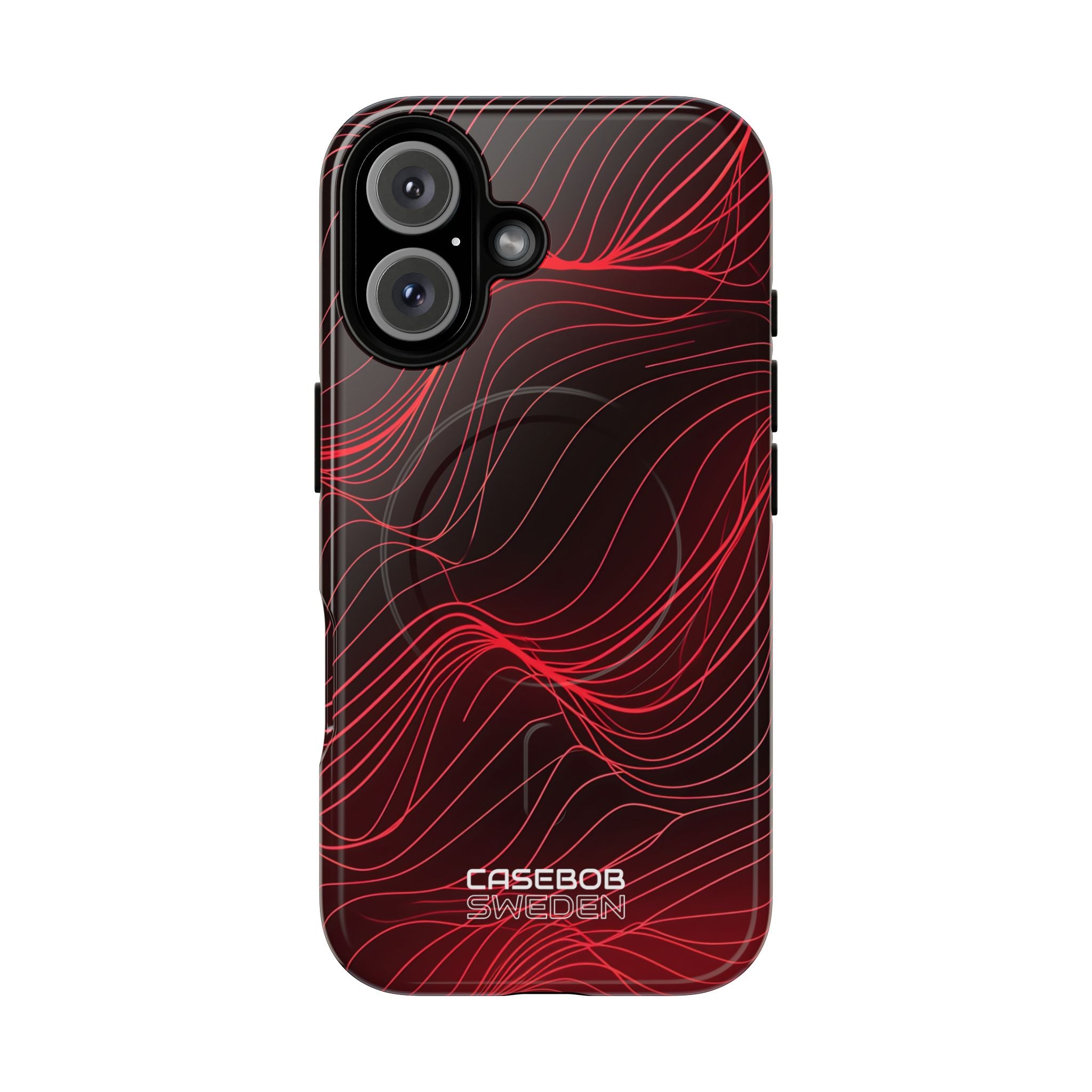 Crimson Waveform Flow iPhone 16 - Tough+