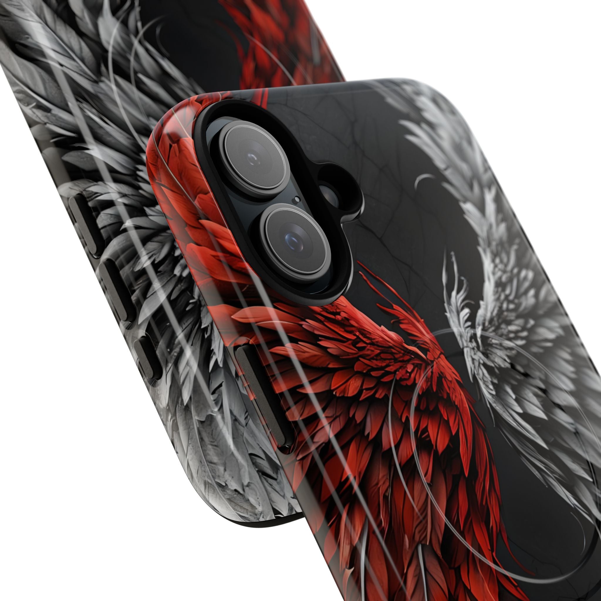 Crimson White Wings iPhone 16 Plus Case - Tough+