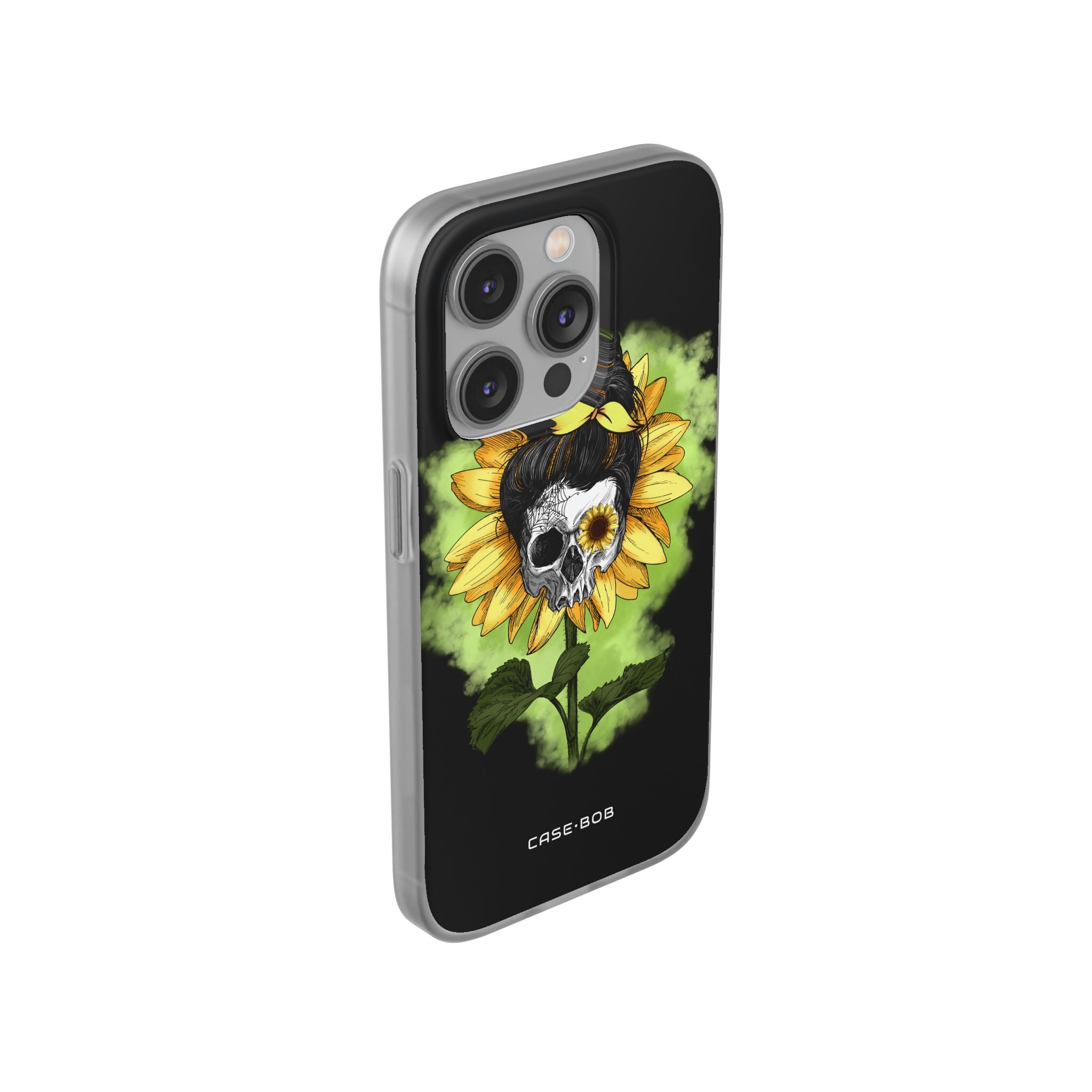Sunflower Skull iPhone 14 Pro Case - Soft