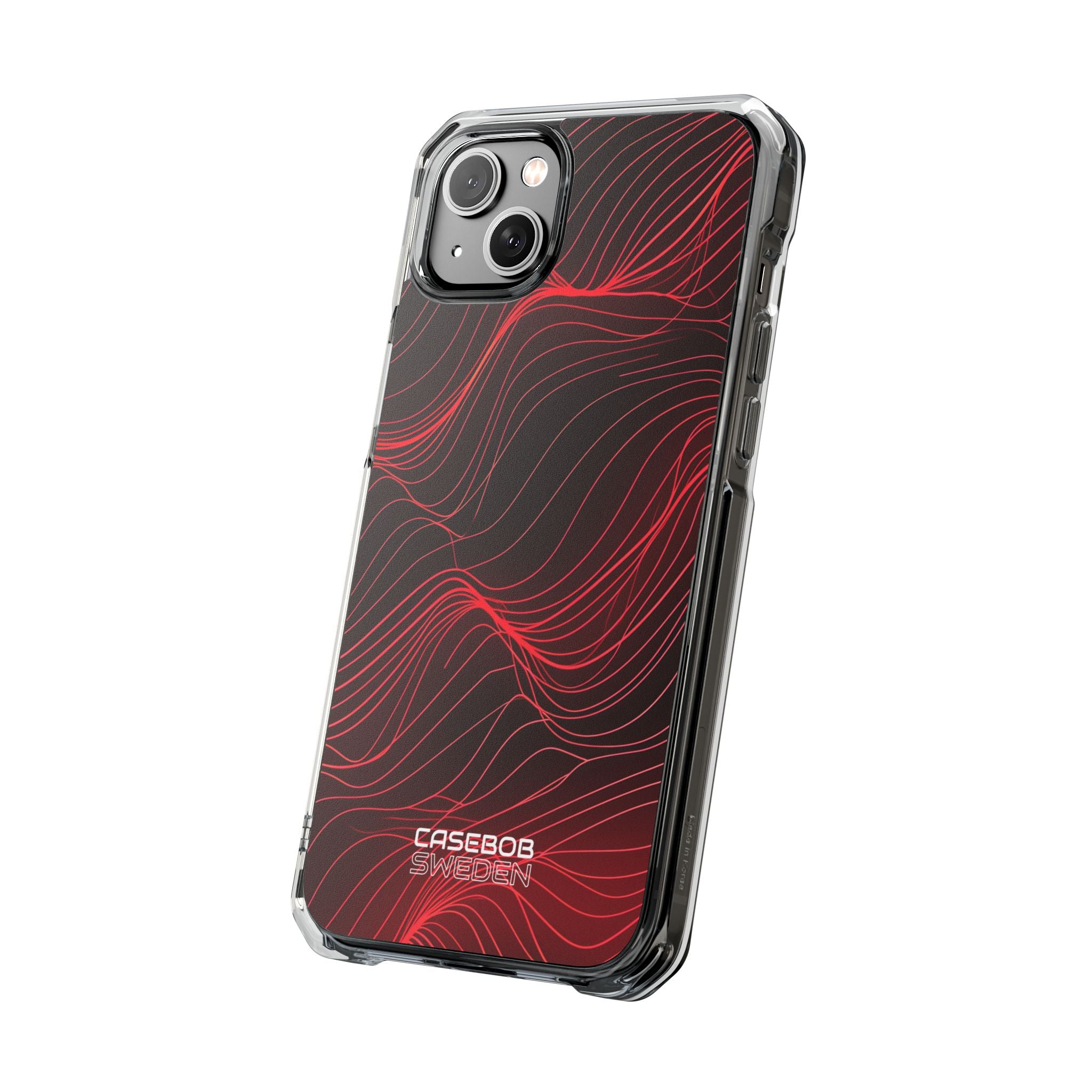 Crimson Waveform Flow iPhone 14 - Impact Clear+