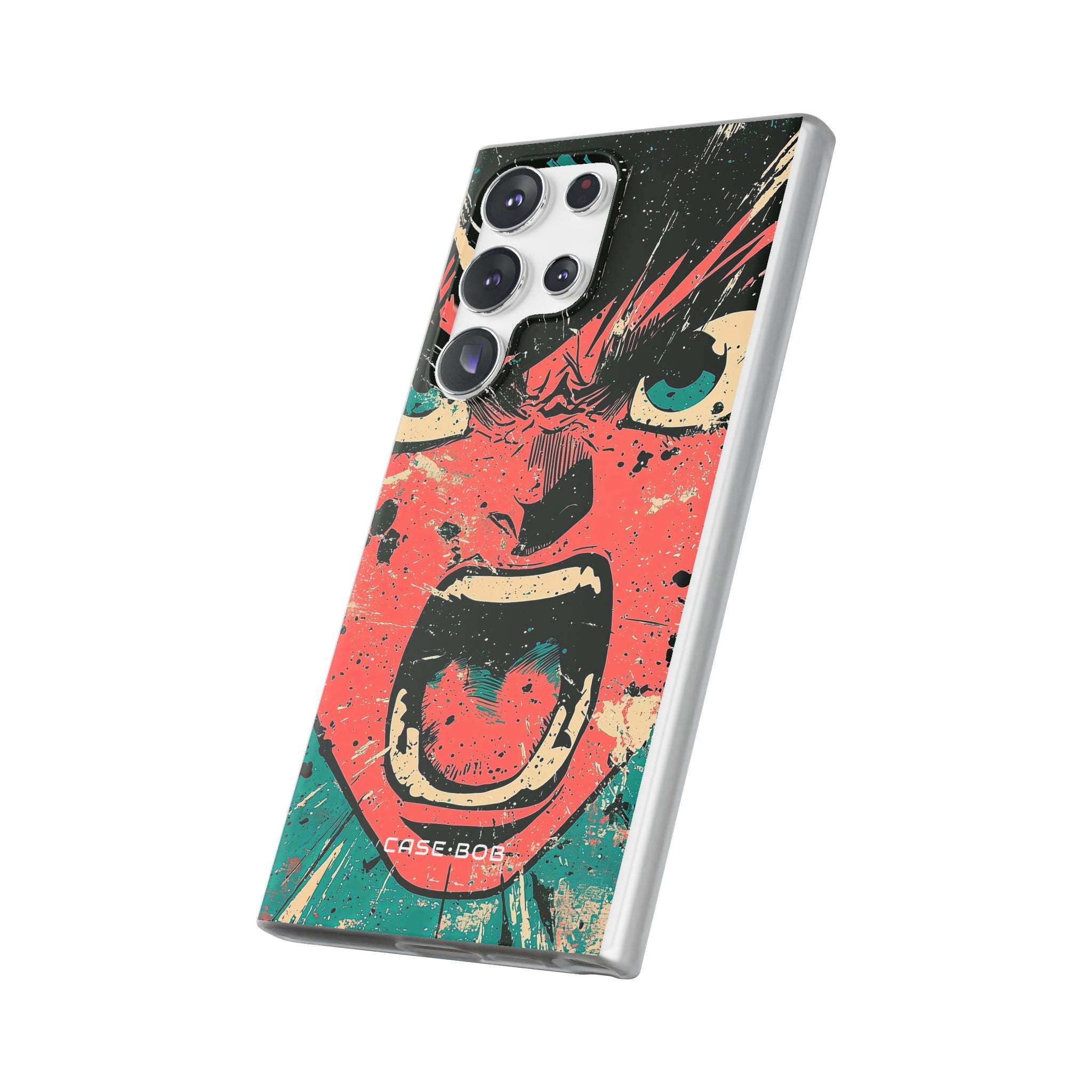 Screaming Face Pink Samsung S23 Ultra Case - Soft