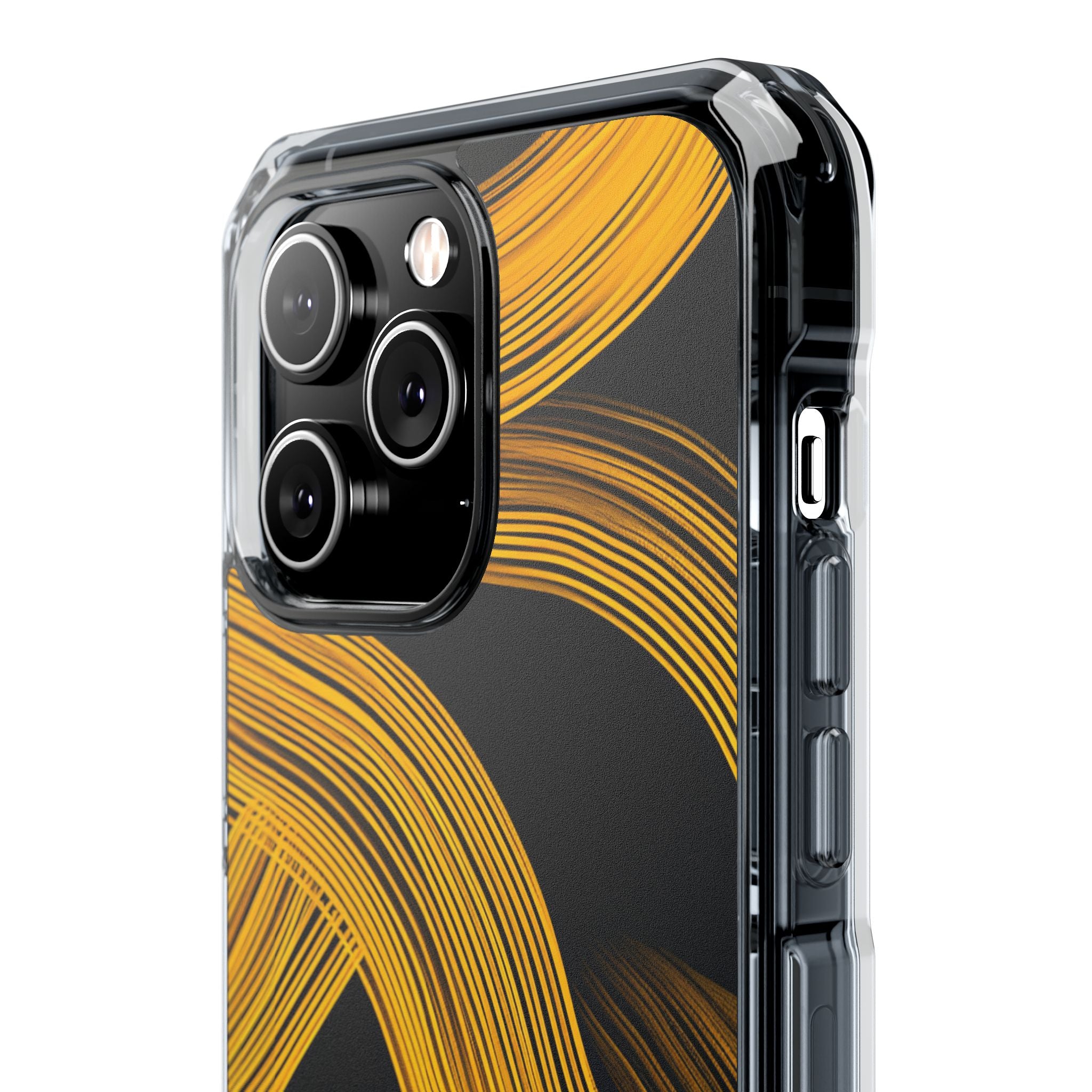 Yellow Flow Lines iPhone 14 - Impact Clear+