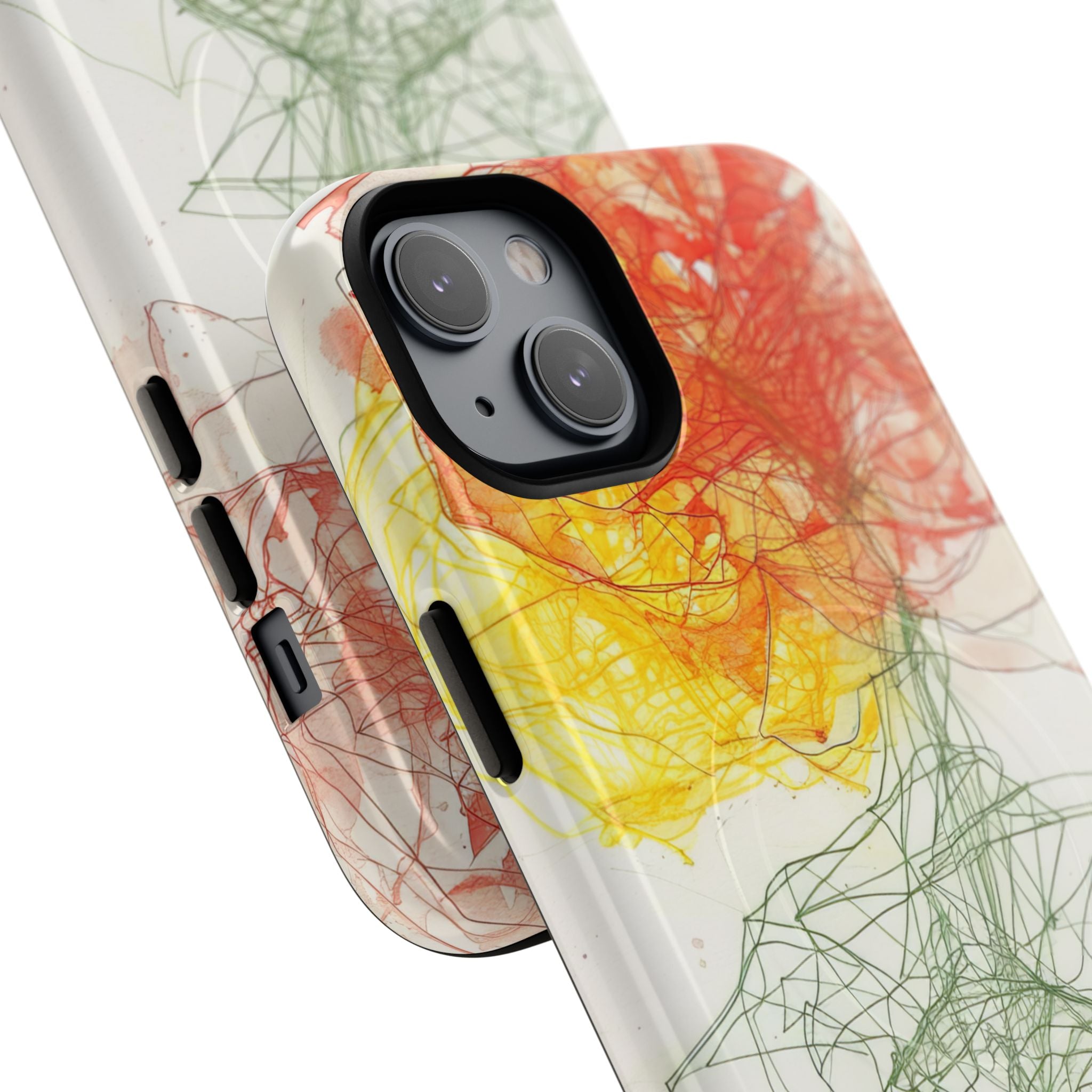 Fiery Blossom Tangle iPhone 14 - Tough+