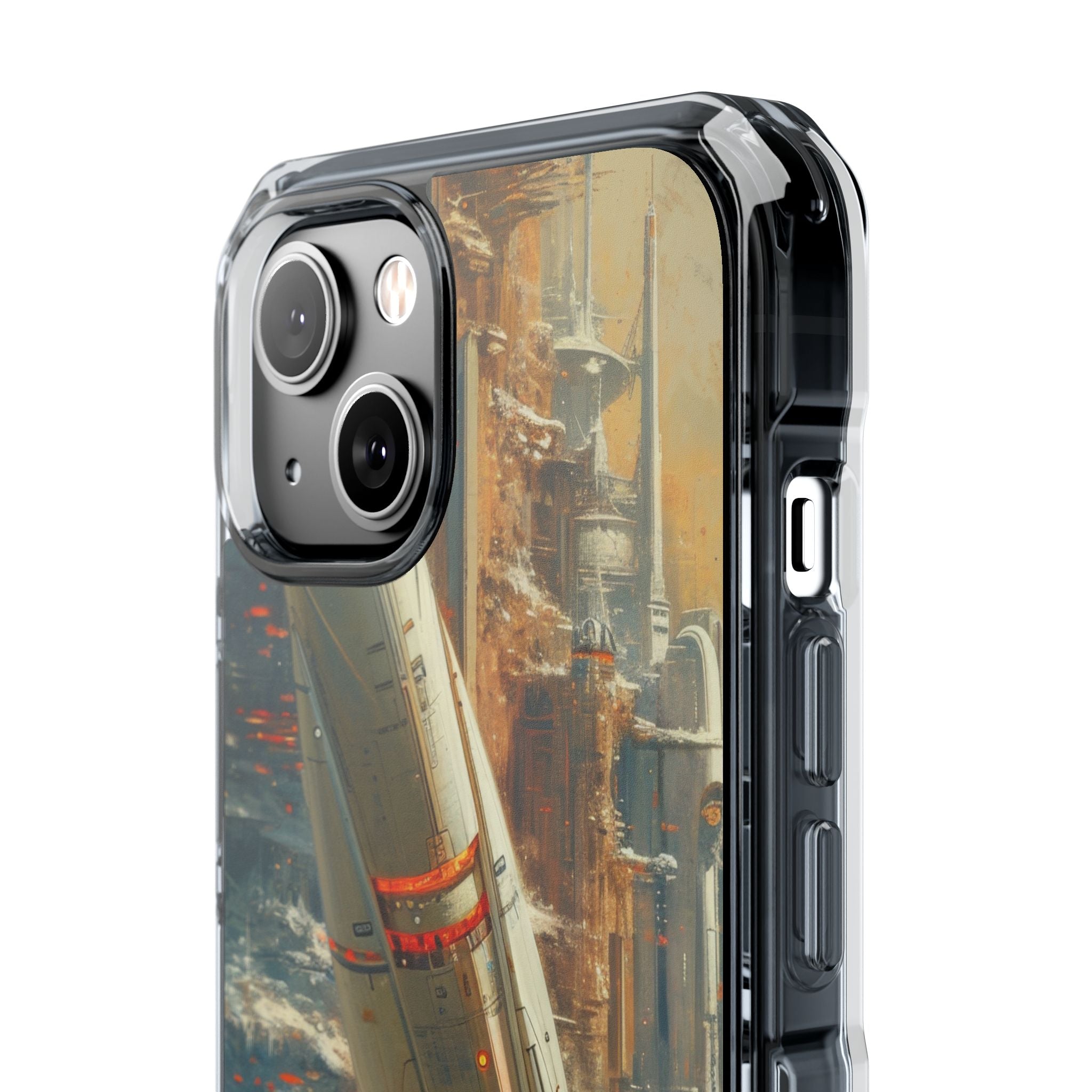 Futuristic Forest Voyage iPhone 14 - Impact Clear+