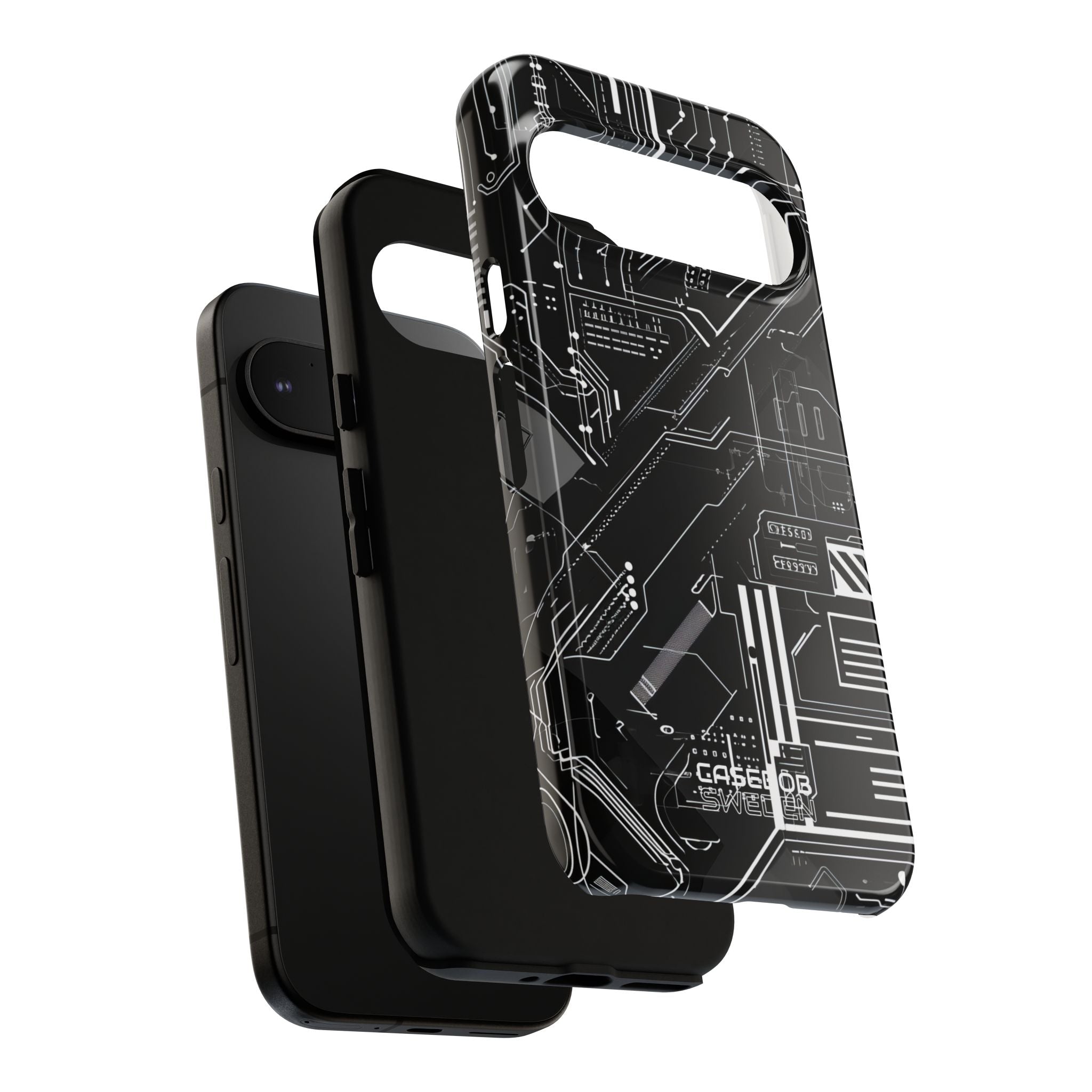 Futuristic Circuit Grid Google Pixel 9 - Tough