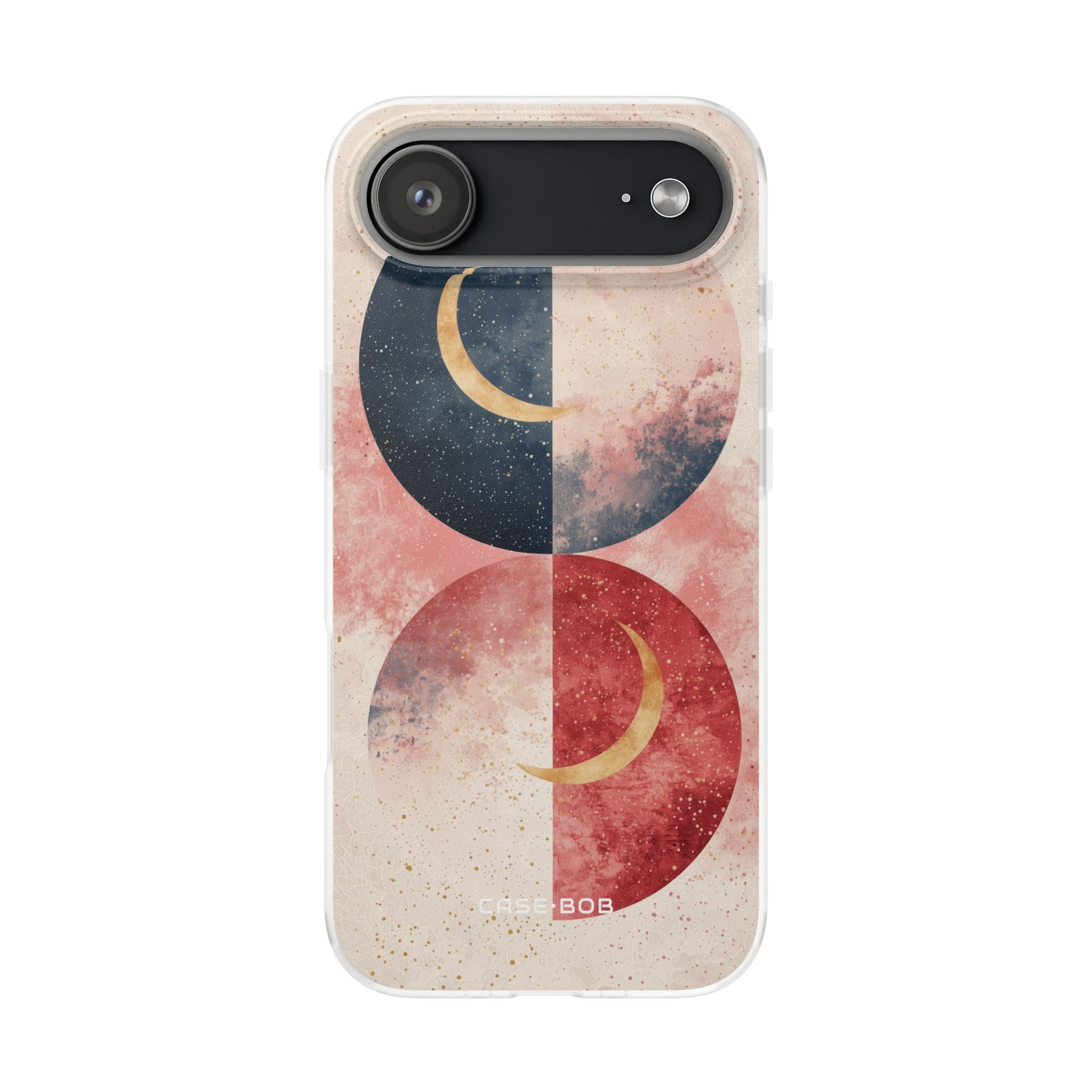 Golden Crescent Circles iPhone 17 Air Case - Soft