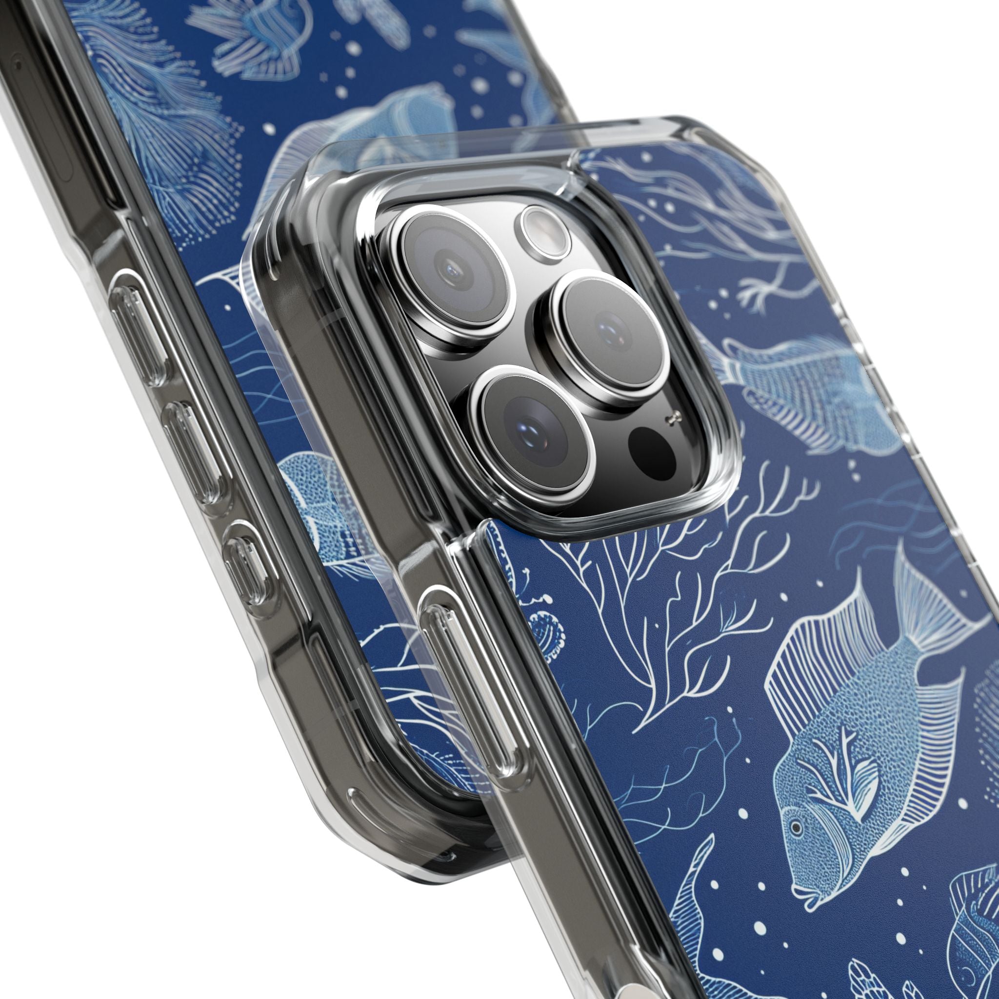 Navy Scale Reef iPhone 16 Pro Case - Impact