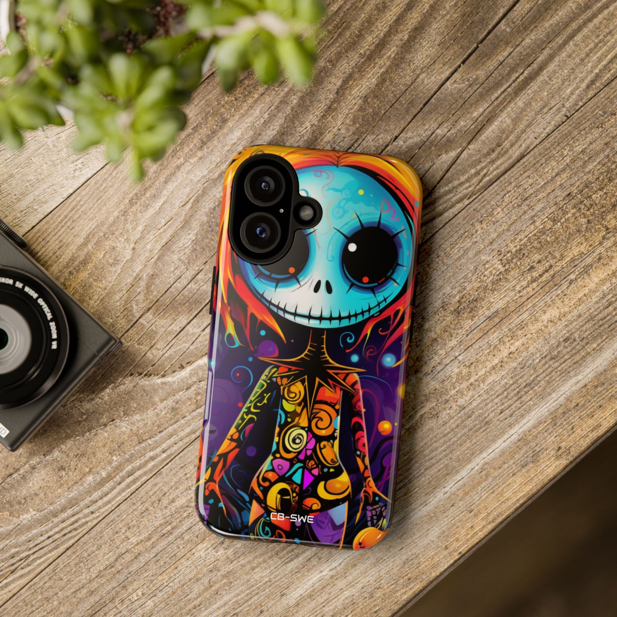 Skeletal Figure Laughs - iPhone Case