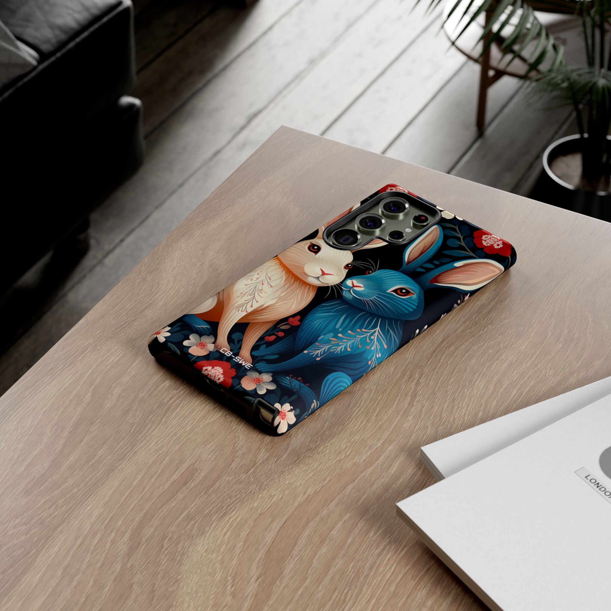 Rabbits Embrace Blossoms - Samsung Case