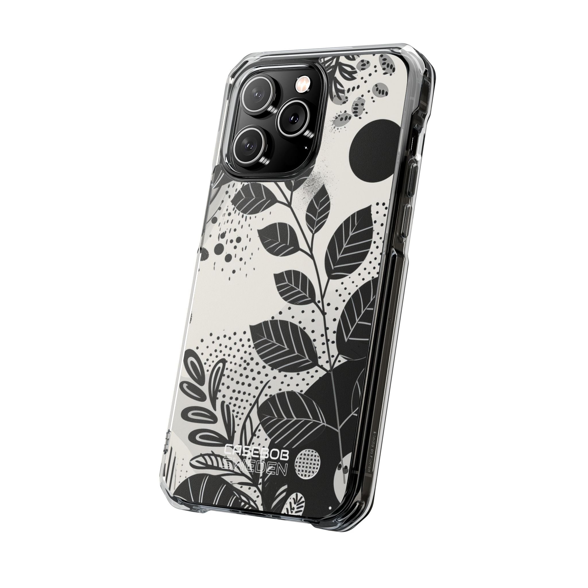 Monochrome Leaf Rhythm iPhone 14 - Impact Clear+