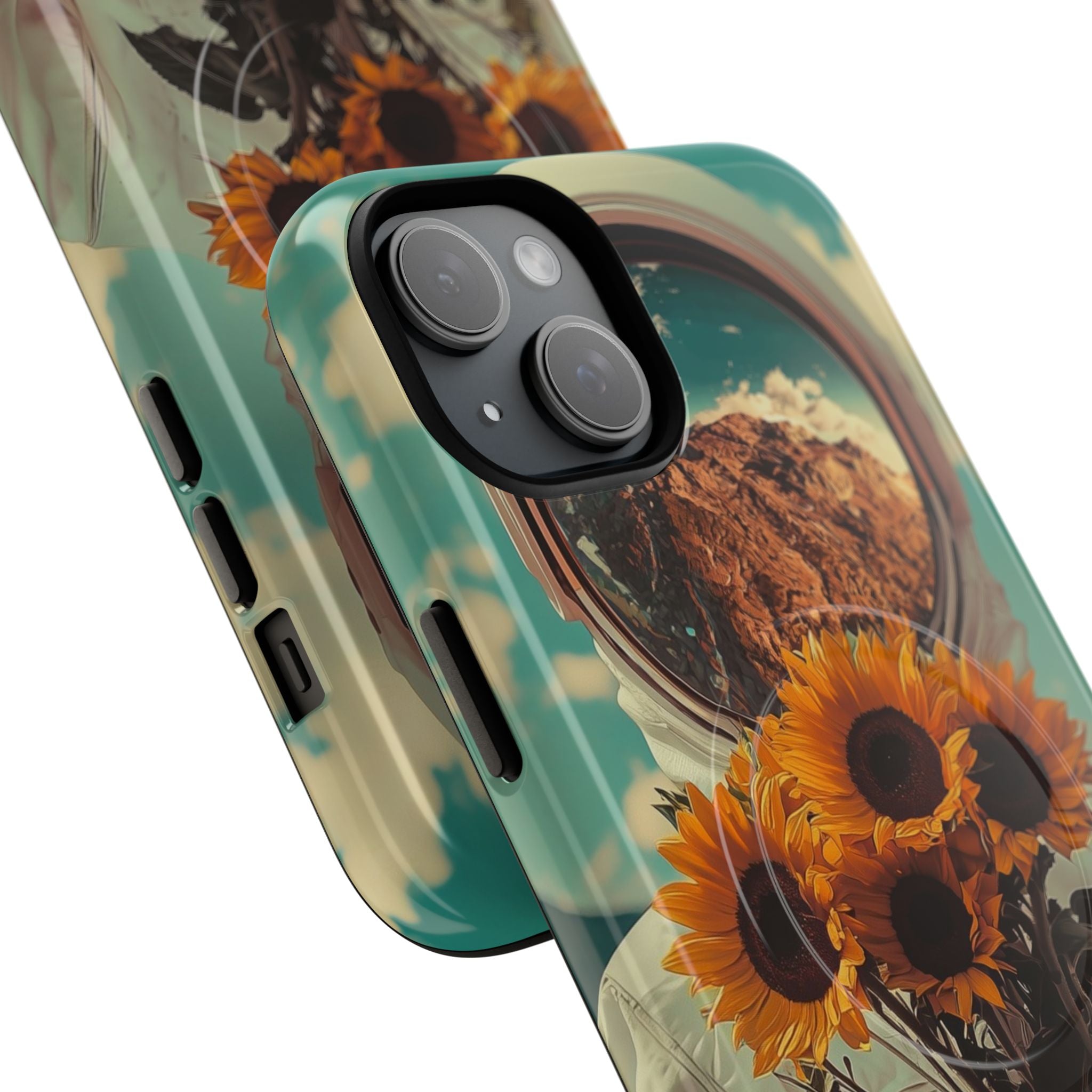 Sunflower Astronaut iPhone 15 Plus Case - Tough+