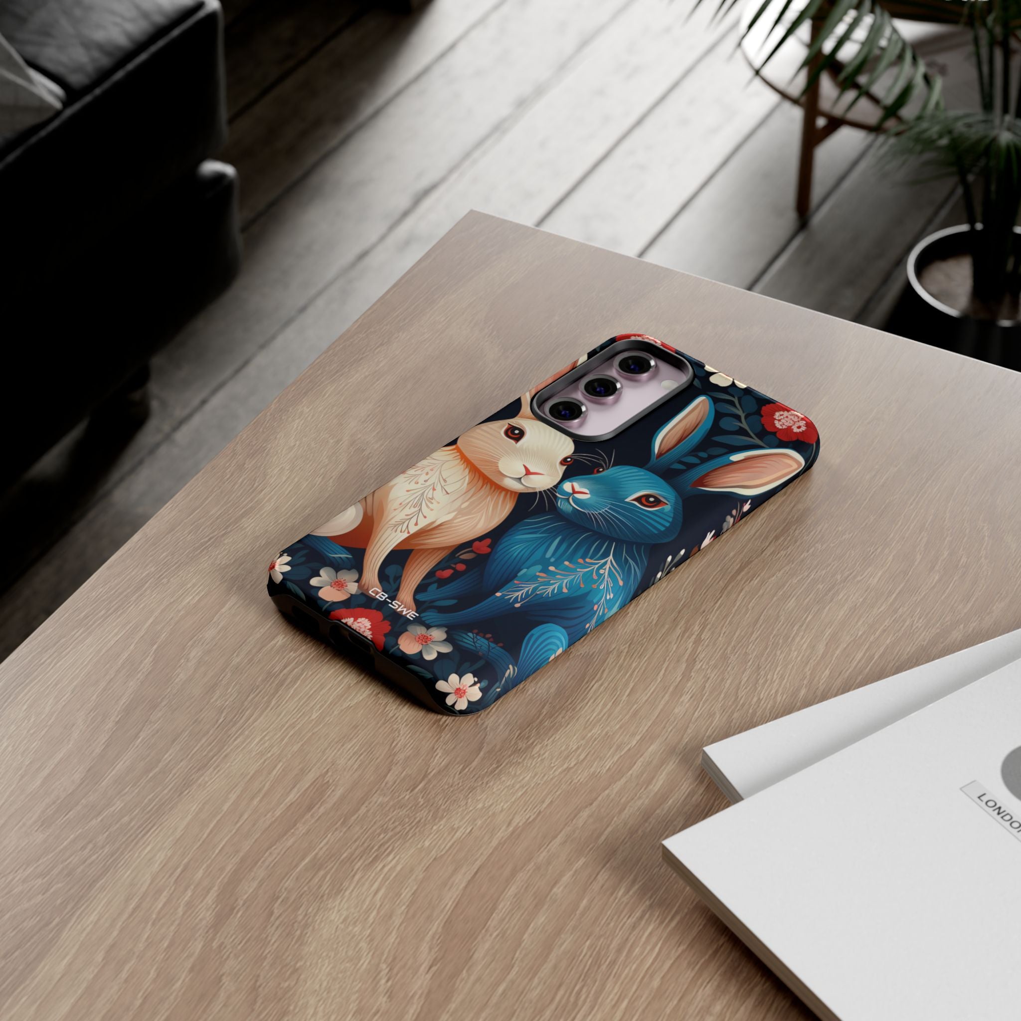 Rabbits Embrace Blossoms - Samsung Case