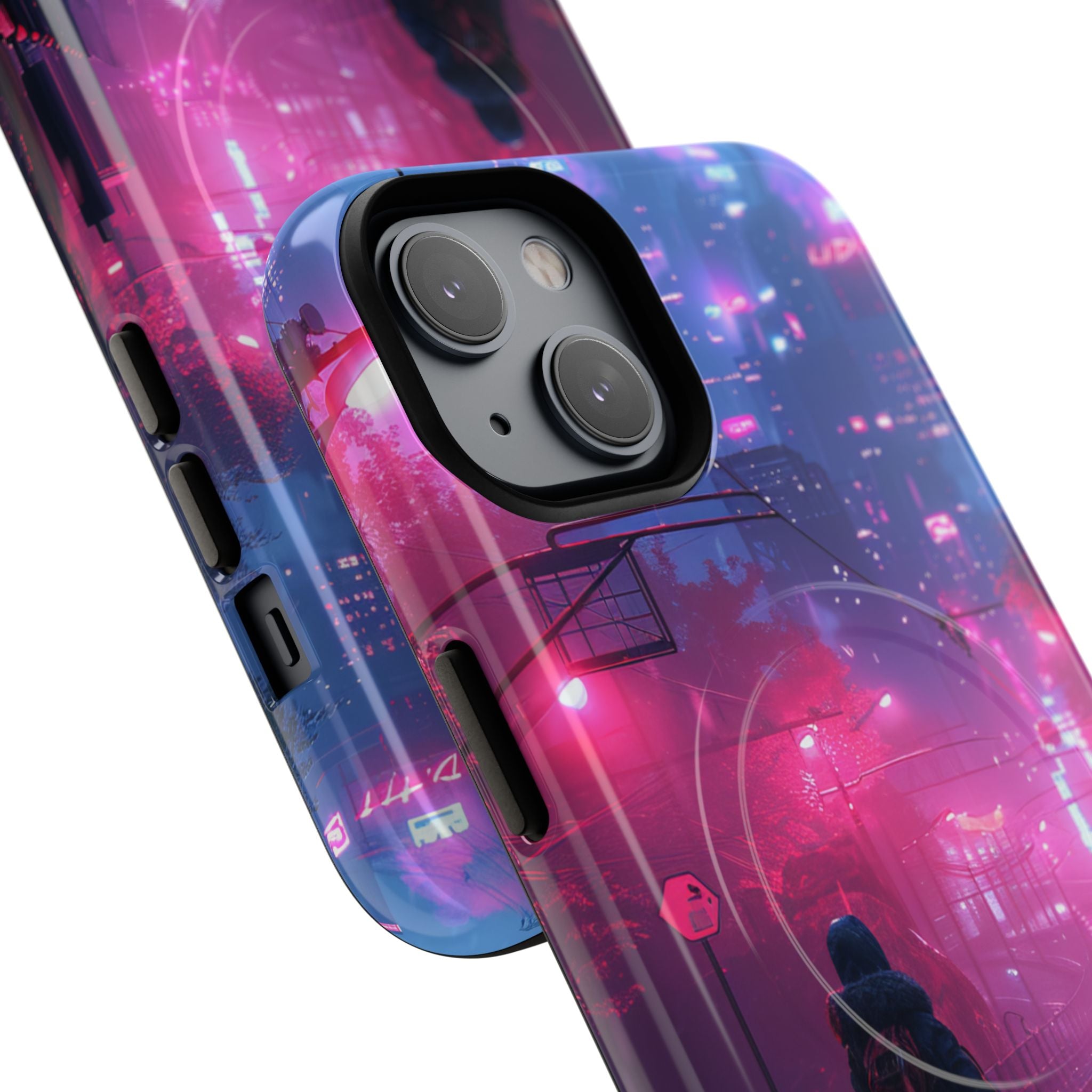 Neon Shadow City iPhone 14 - Tough+
